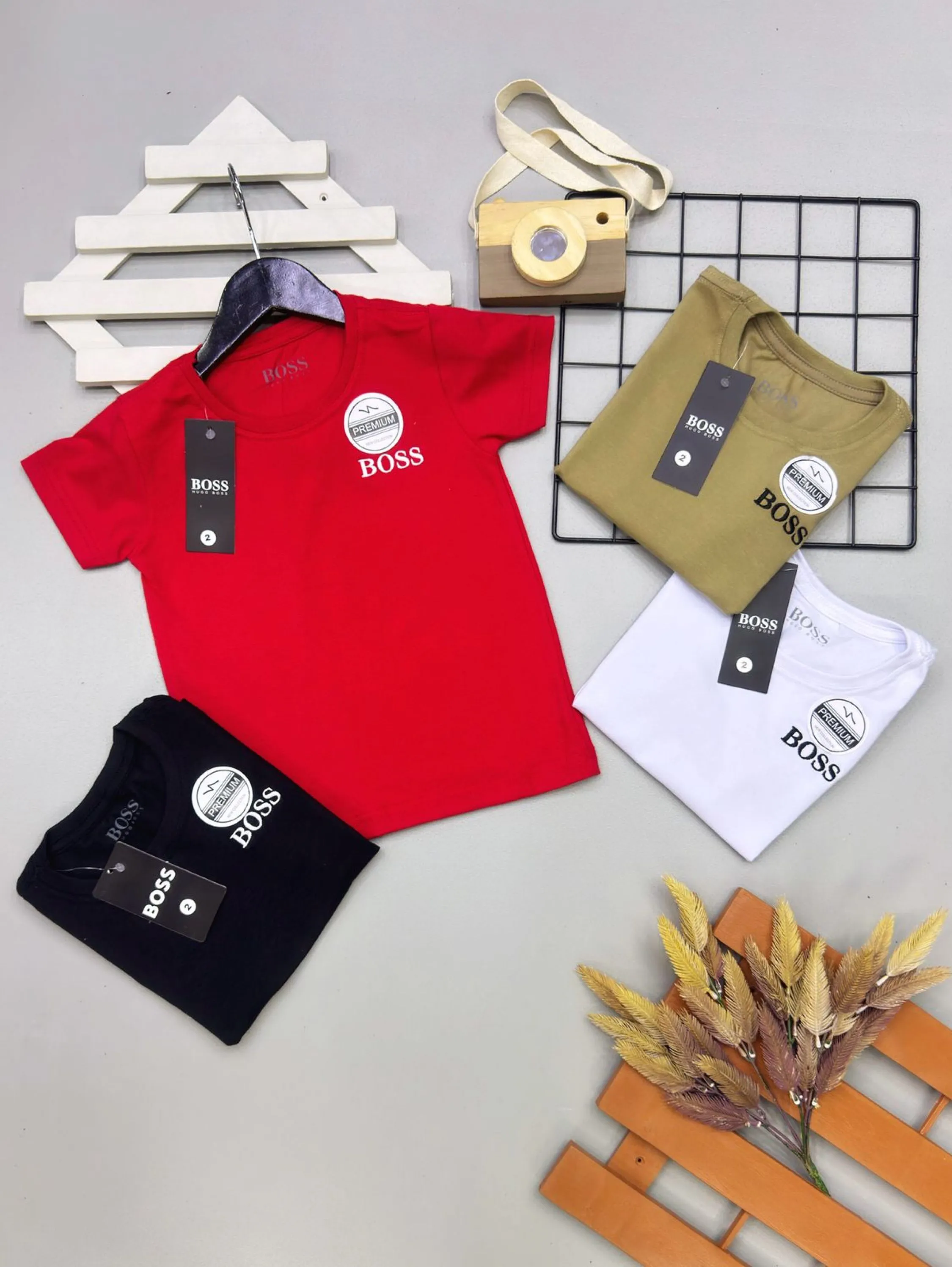Camiseta Boss infantil/juvenil malha peruana