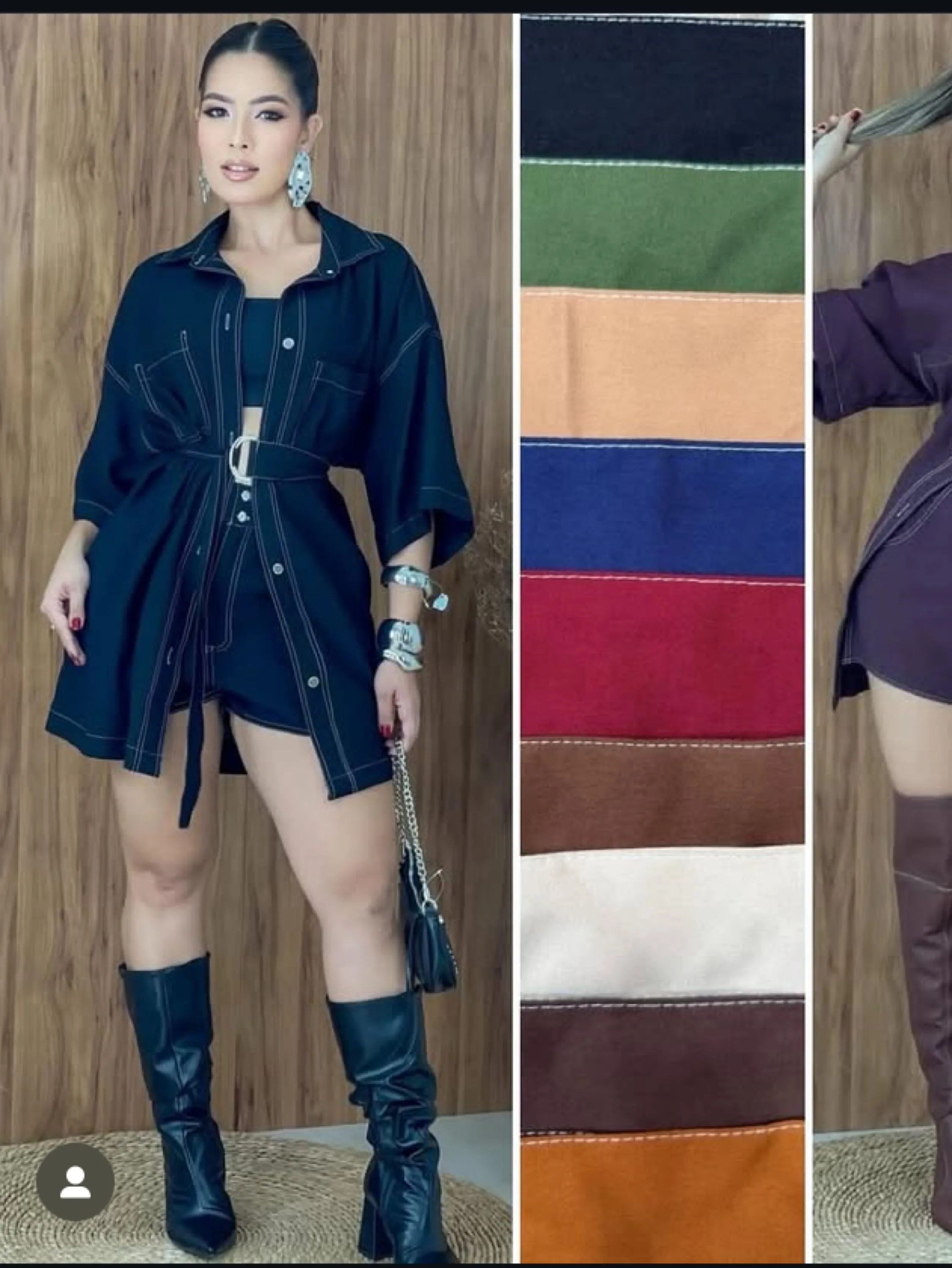 Conjunto camisa e shorts tecido sensorial veste até 42