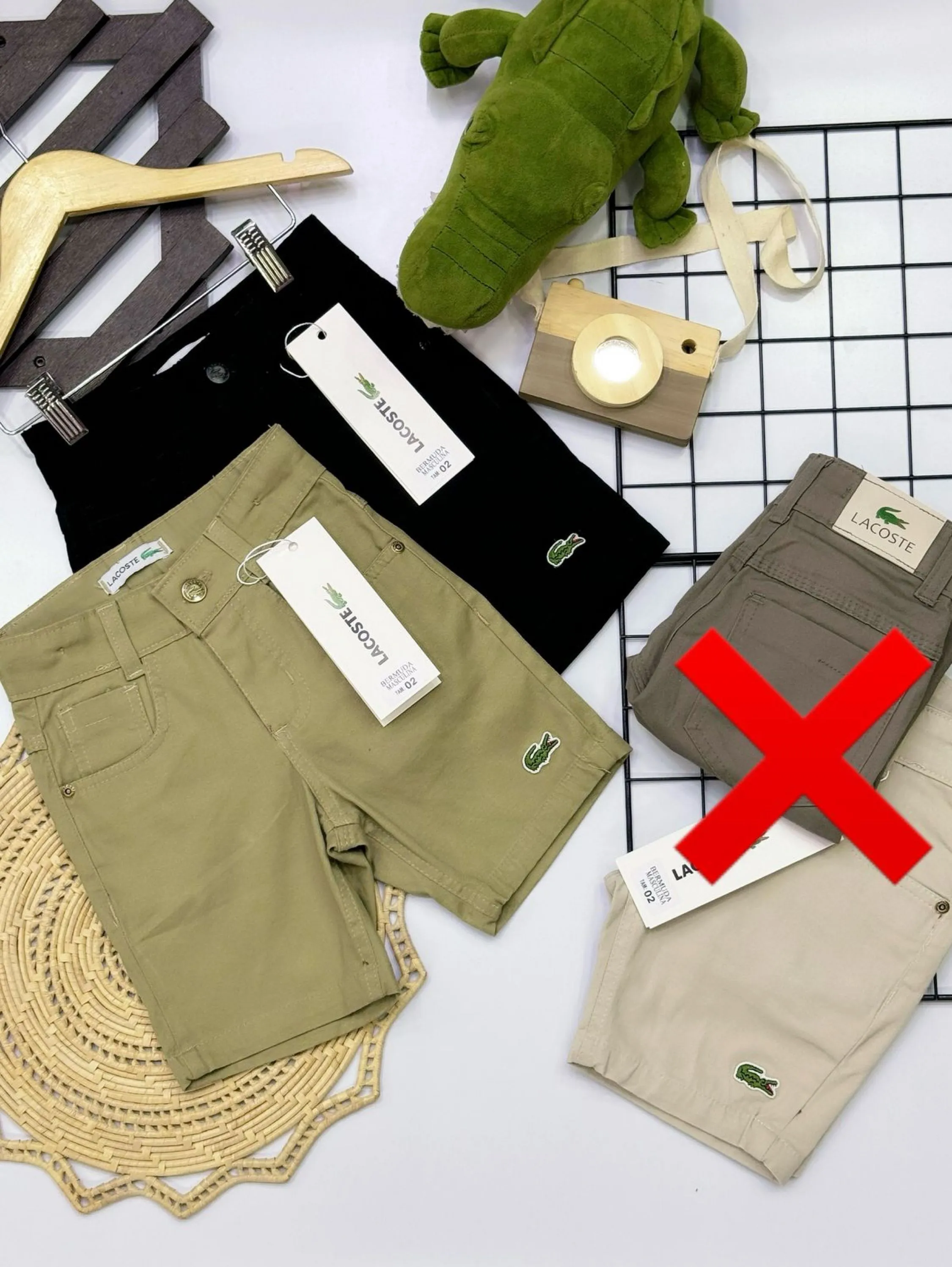 Bermuda jeans Lacoste infantil/juvenil