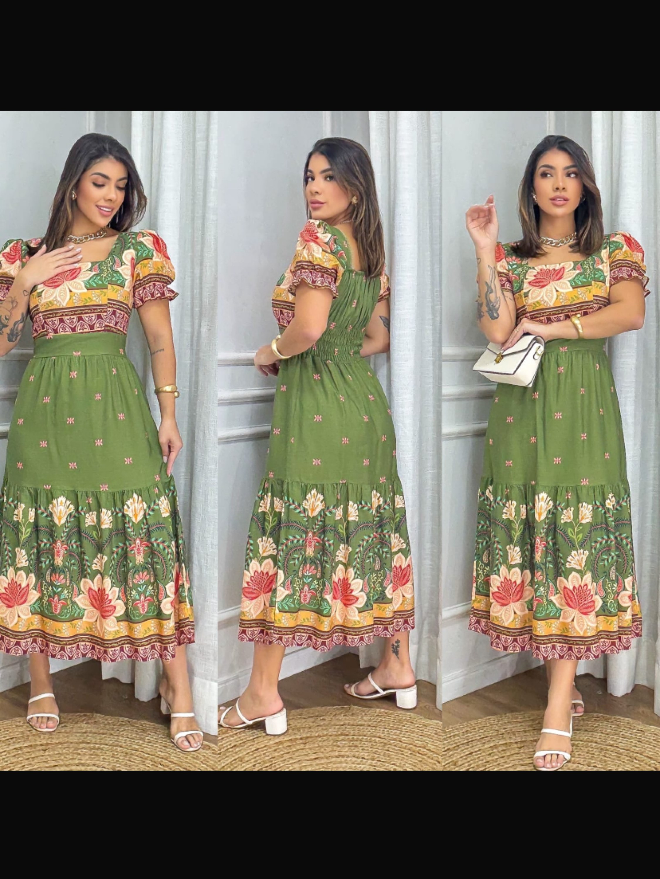 Vestido Zaya Slim longuete