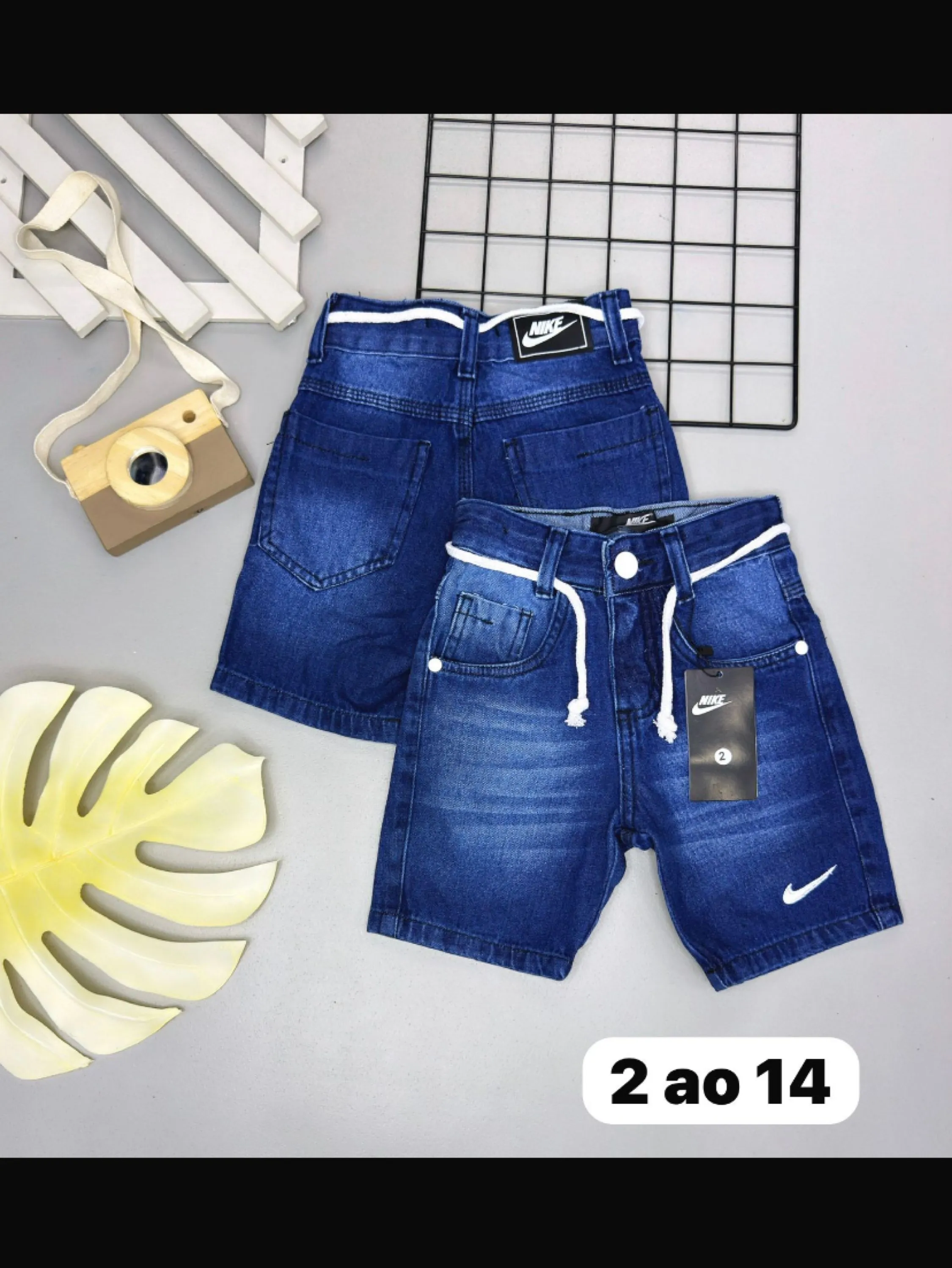Bermuda nike jeans infantil/juvenil