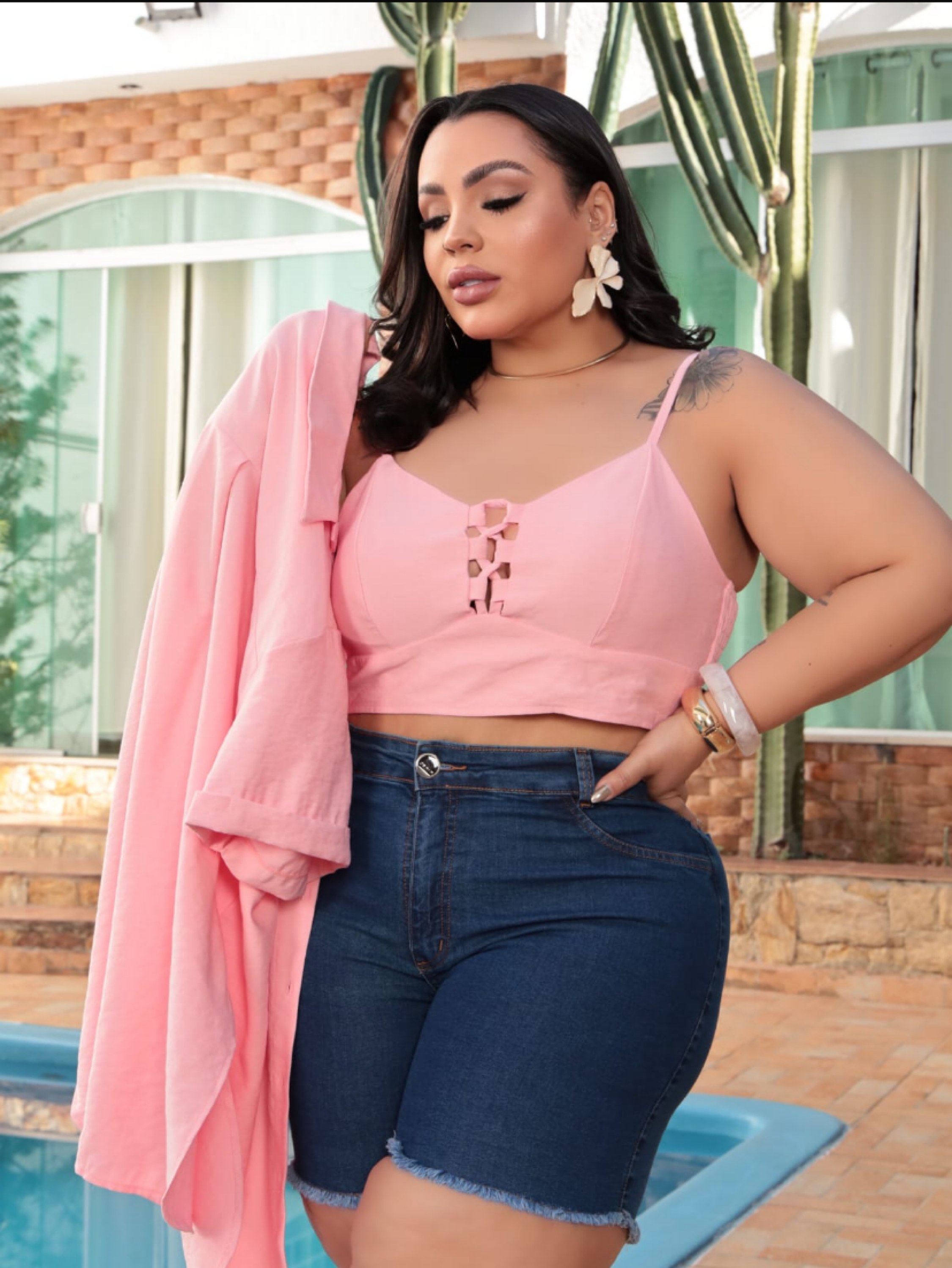 Conjunto kimono Plus size