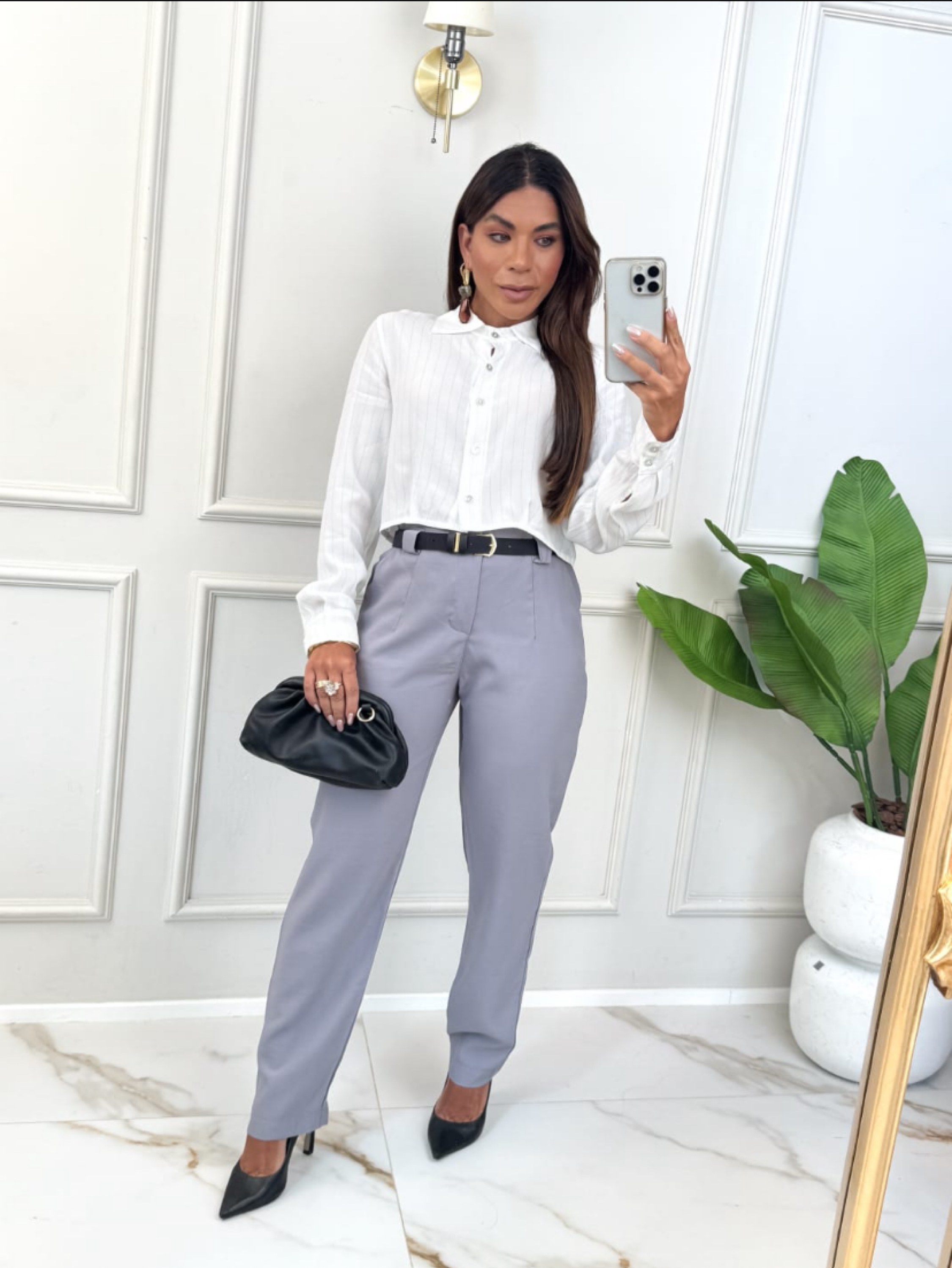 Camisa crooped manga longa