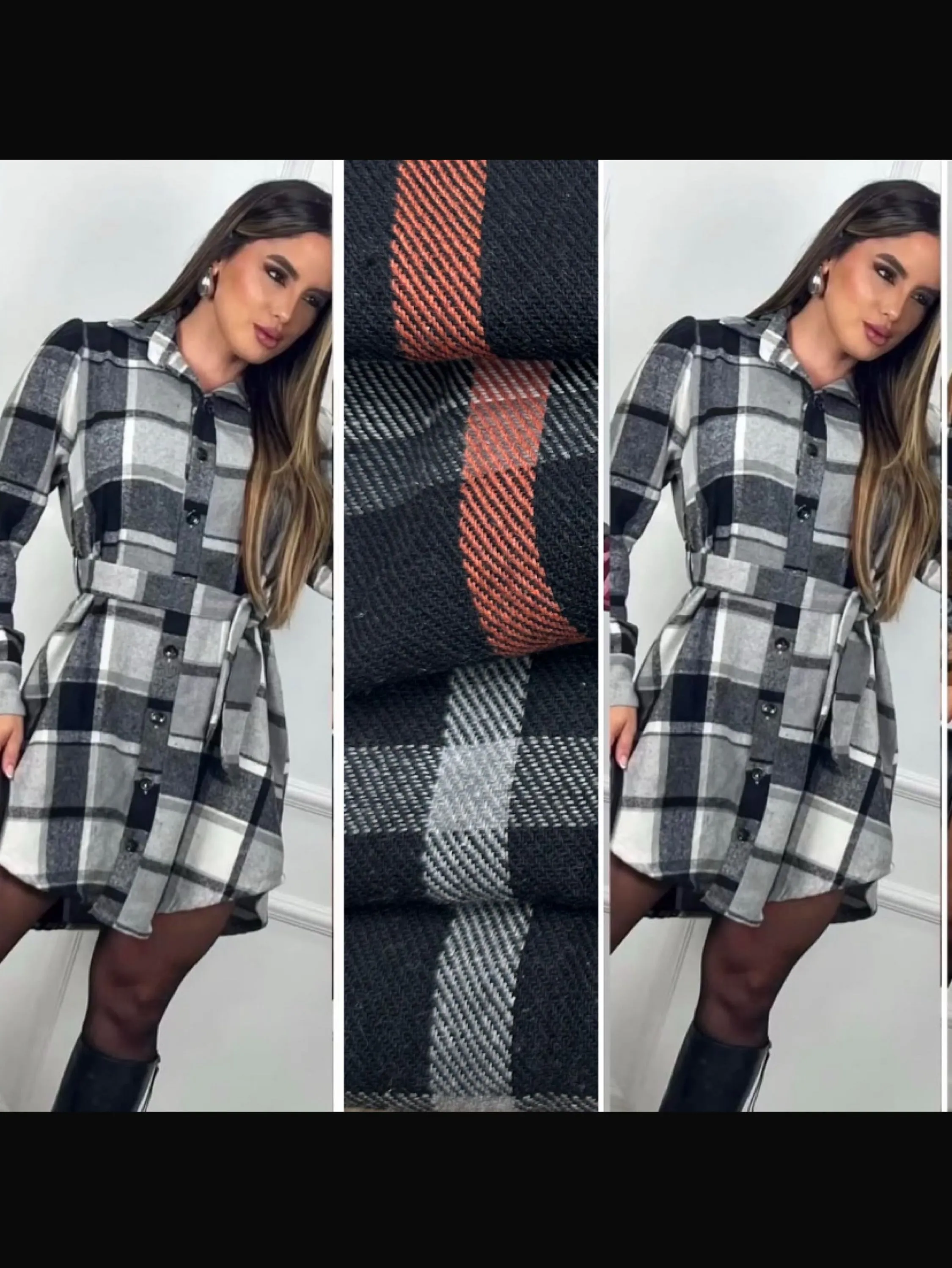 Chamise xadrez flanelada