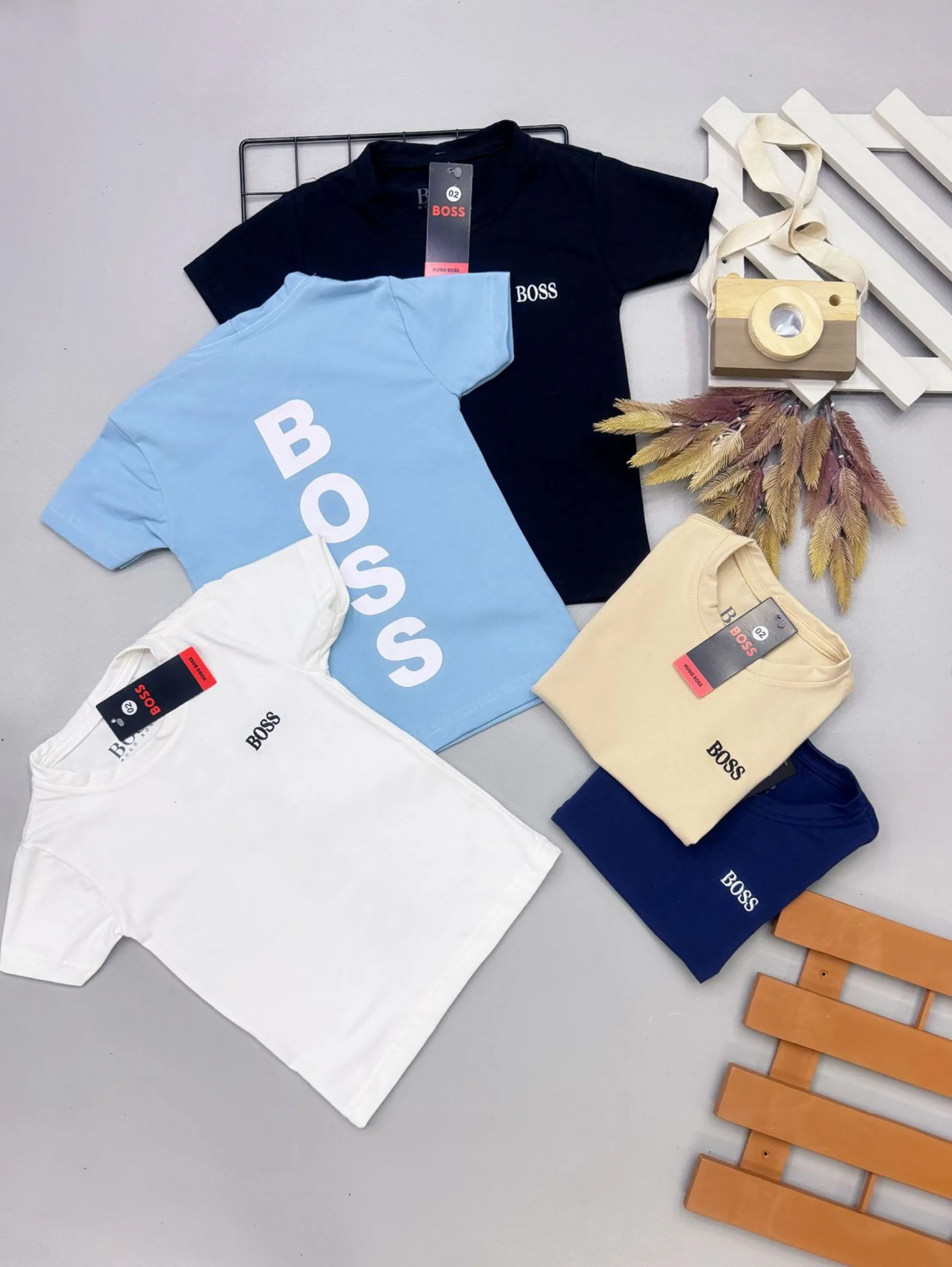 Camiseta Boss infantil/juvenil malha peruana