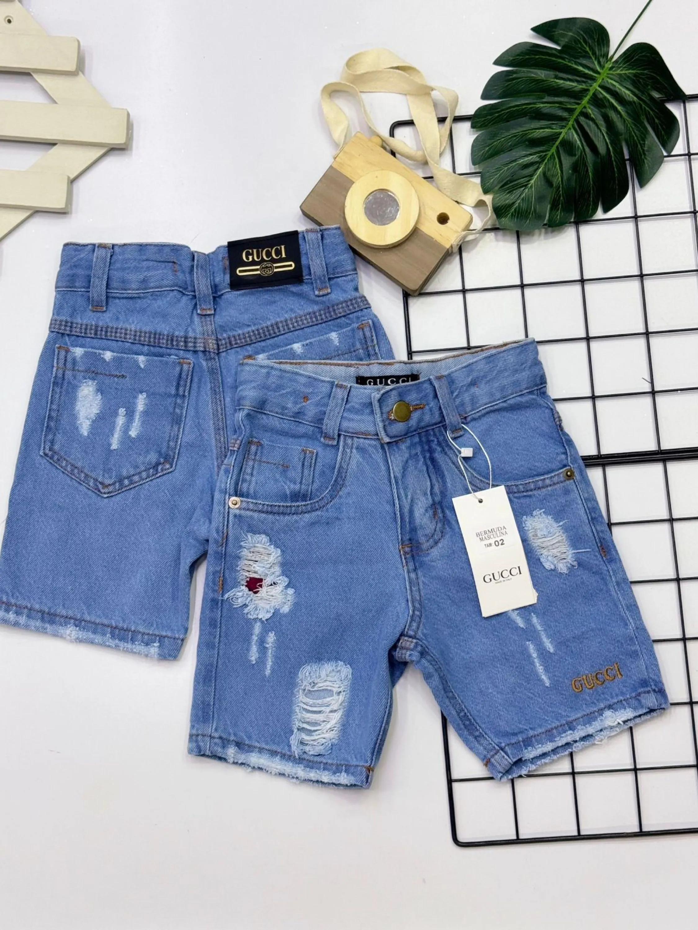 Bermuda jeans Gucci infantil /juvenil