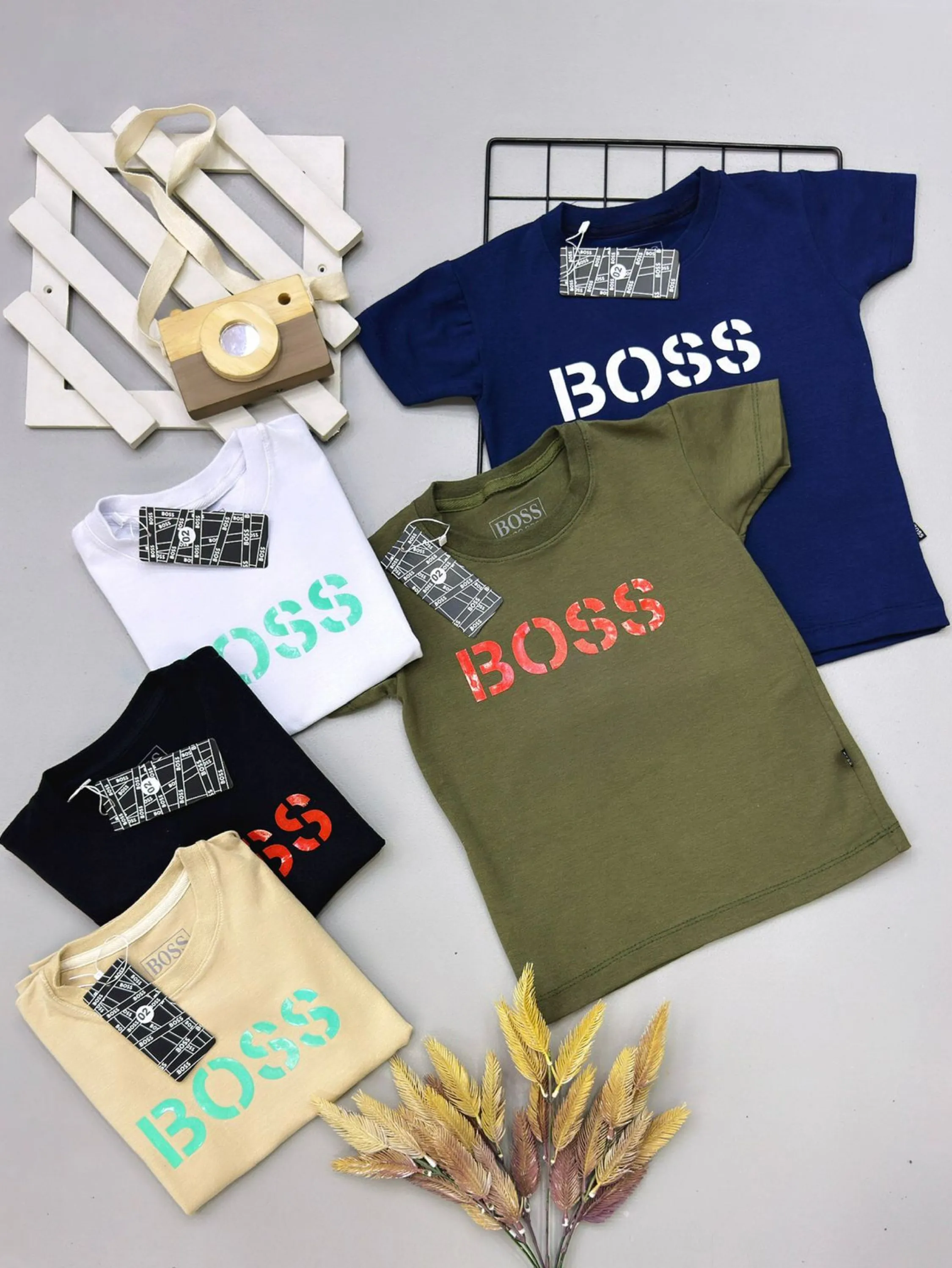 Camiseta Boss infantil/juvenil malha peruana
