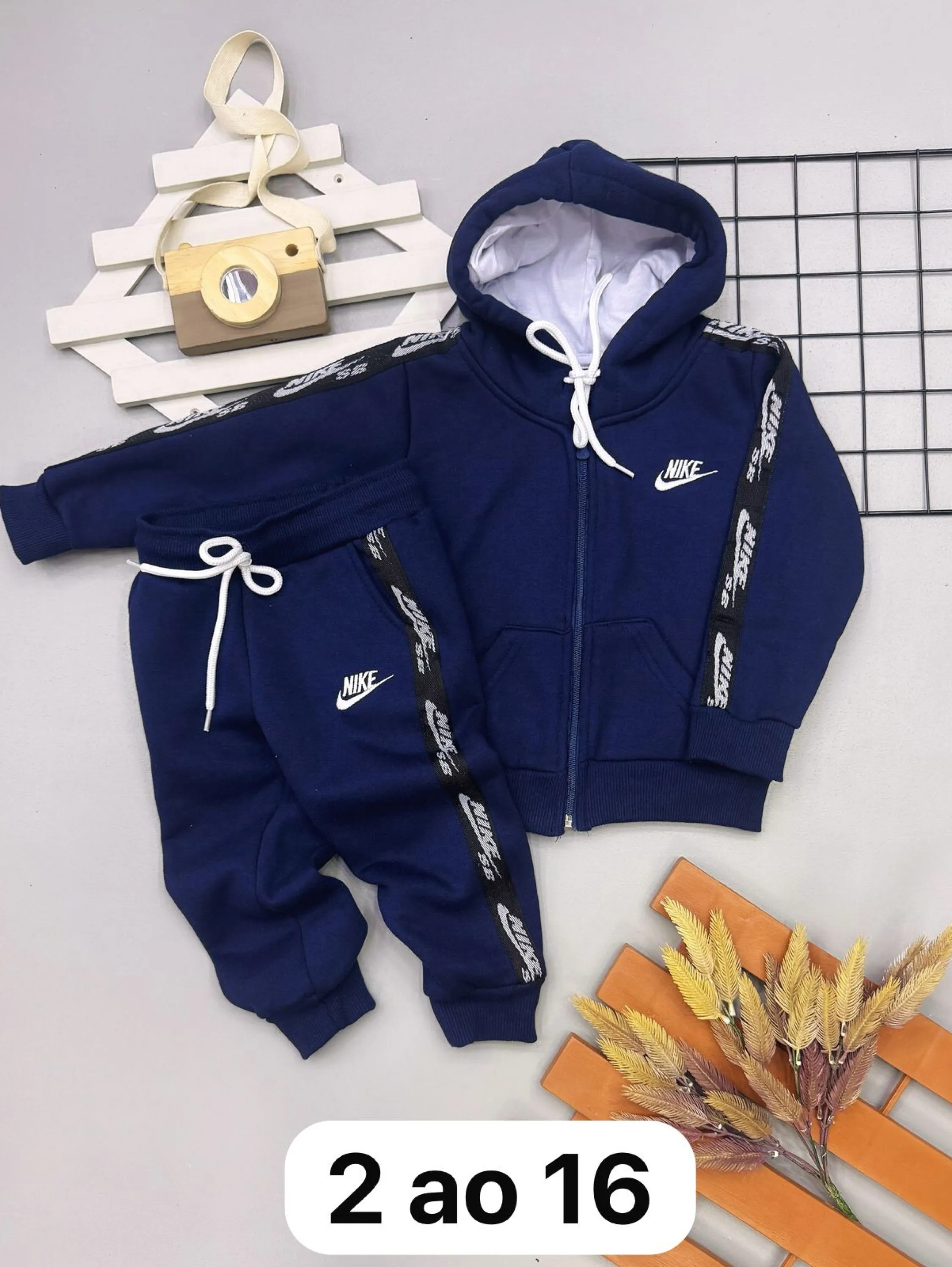 Conjunto moletom nike 3 cabos forrado infantil /juvenil