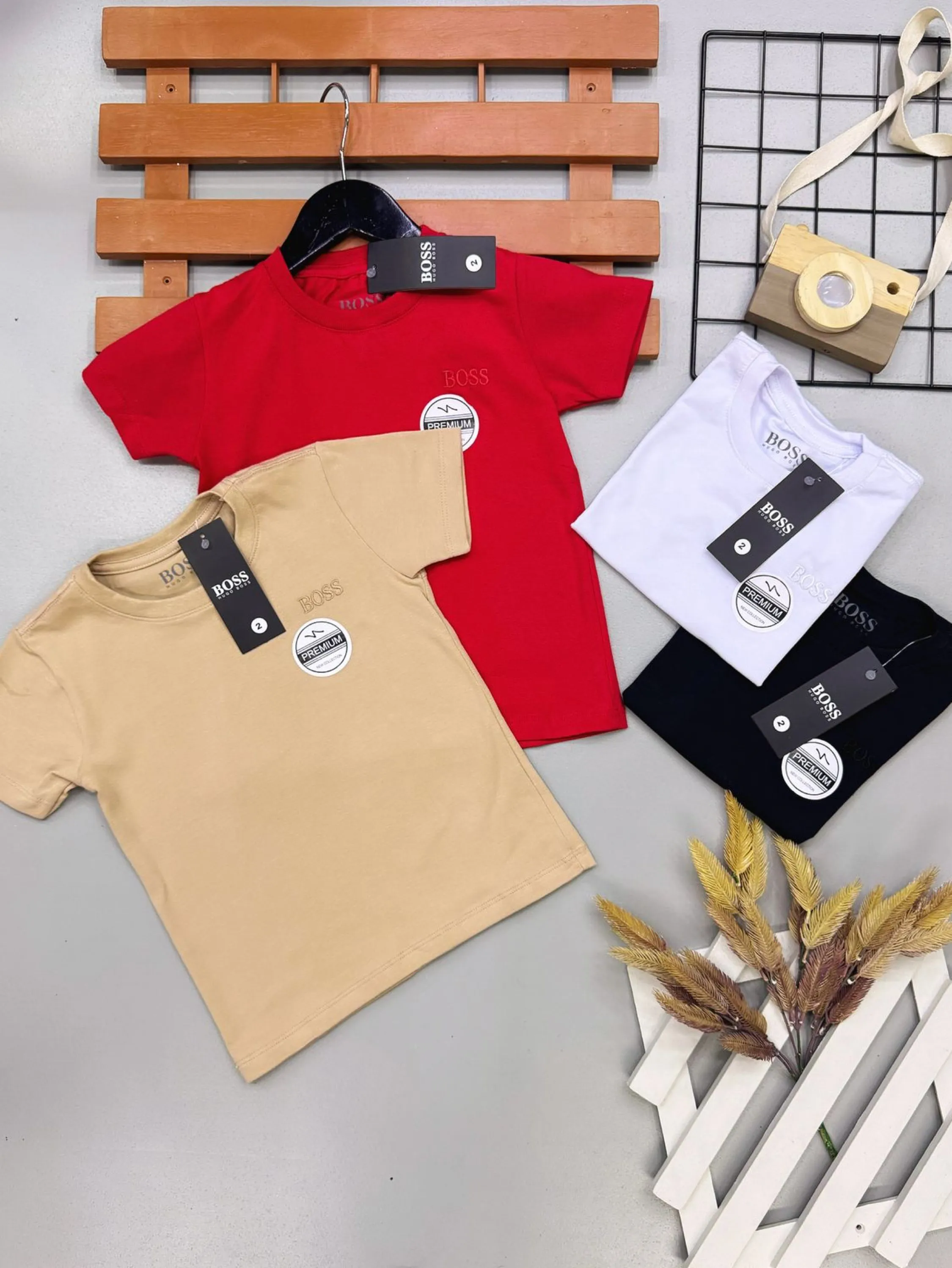 Camiseta Boss infantil/juvenil malha peruana