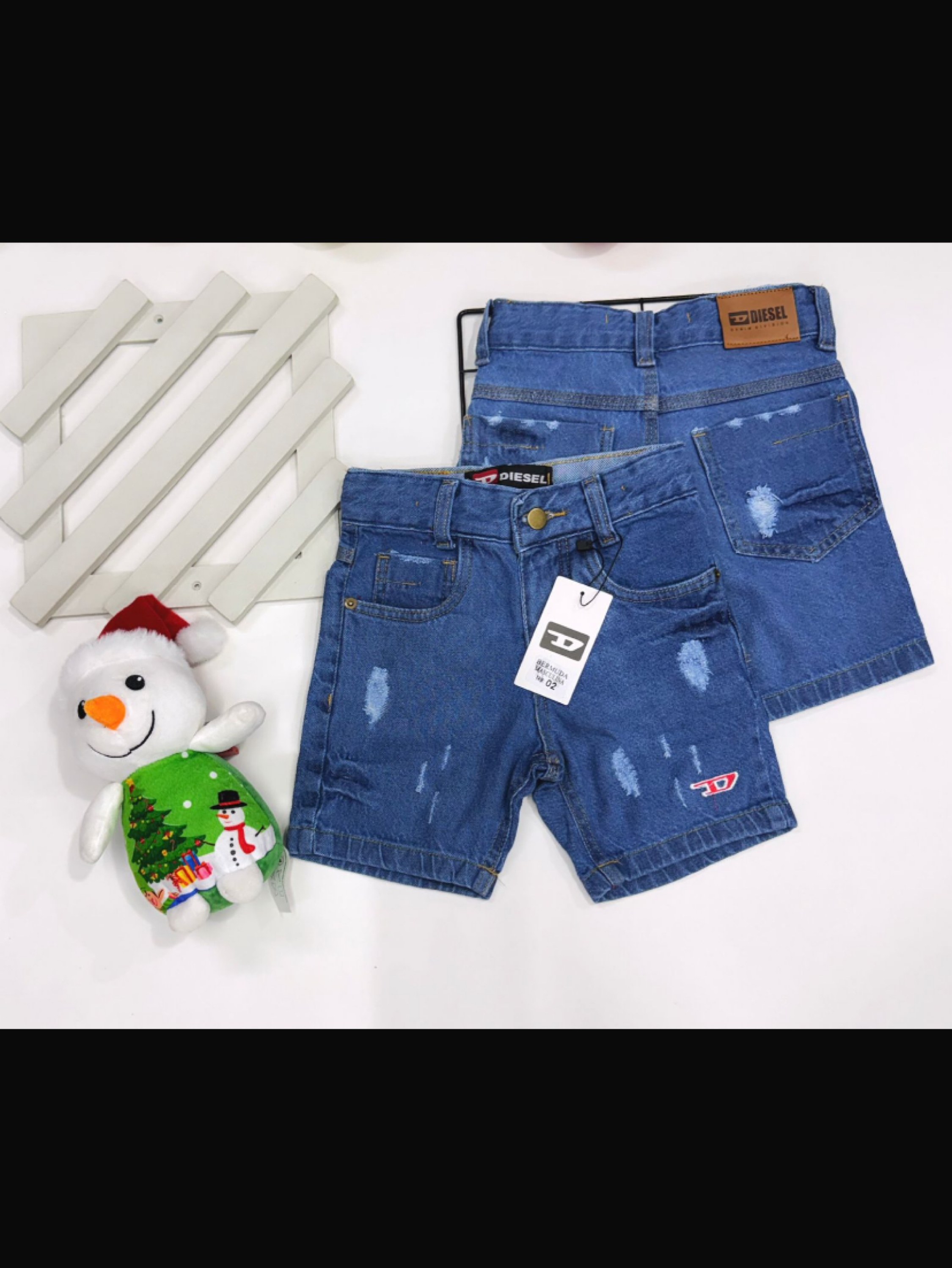 Bermuda jeans Diesel infantil/juvenil