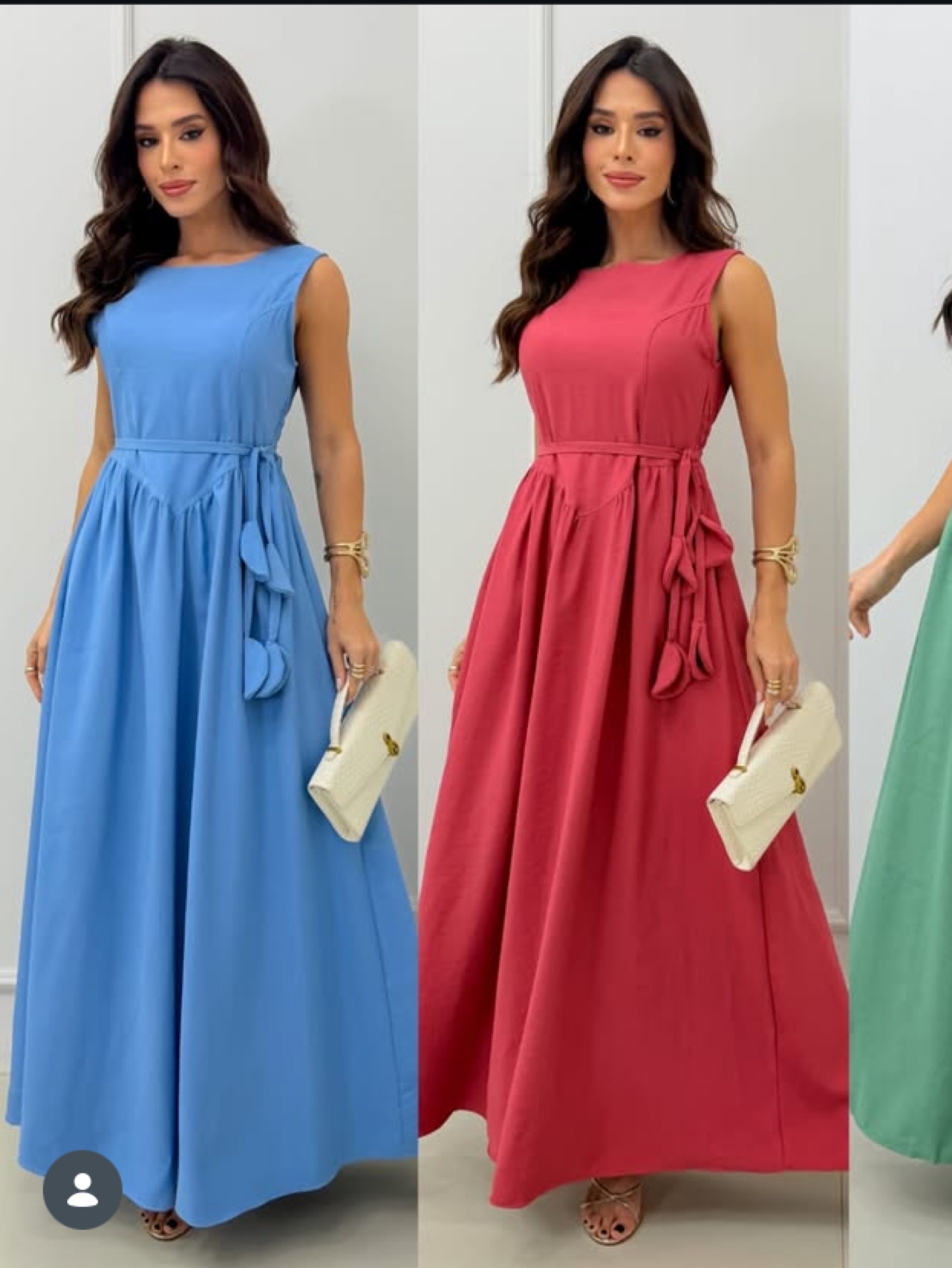 Vestido longo regata