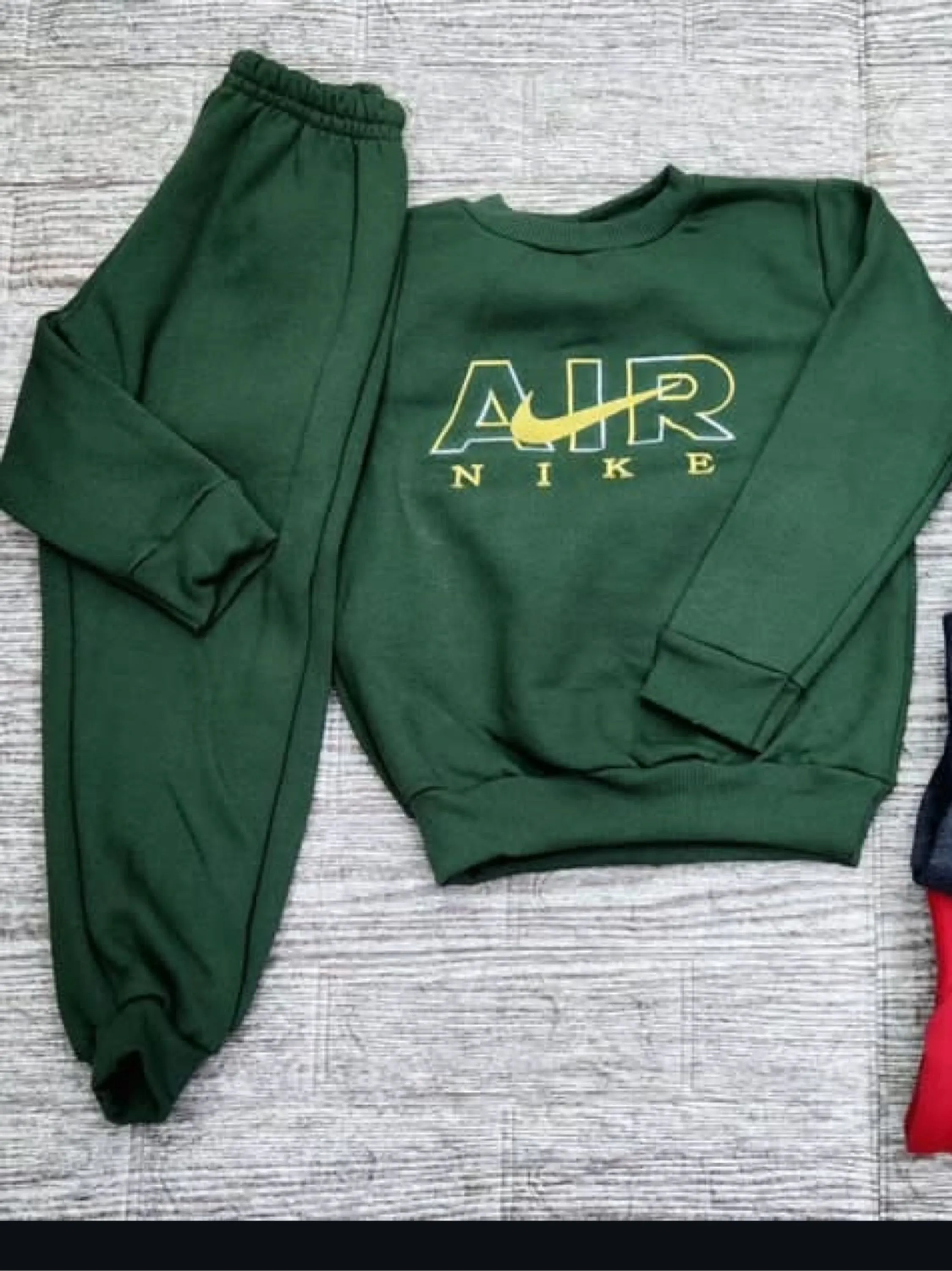 Conjunto de moletom forrado nike infantil