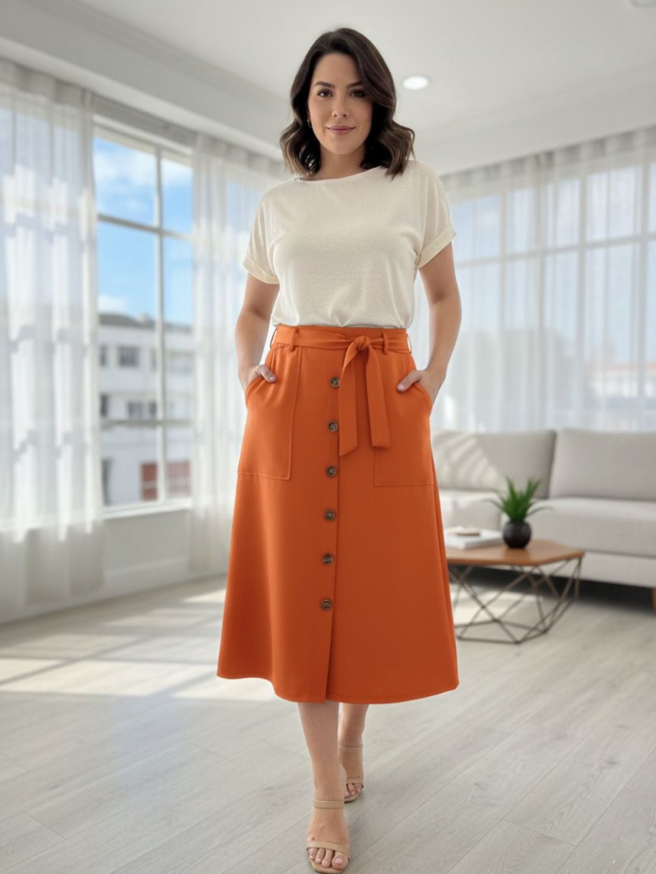 Saia mídi slim e plus