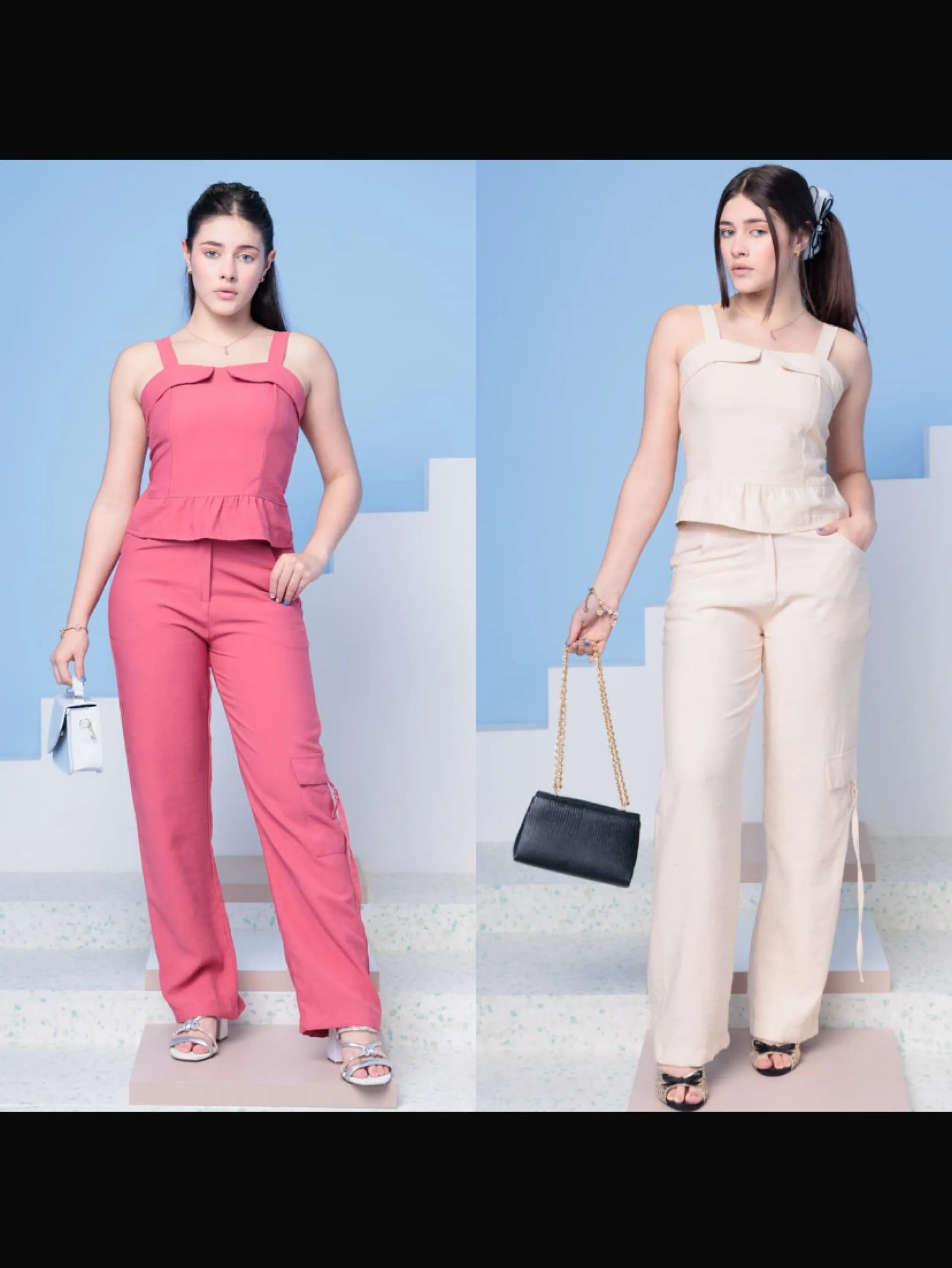Conjunto Pantalona Liora com bolsos e regata juvenil