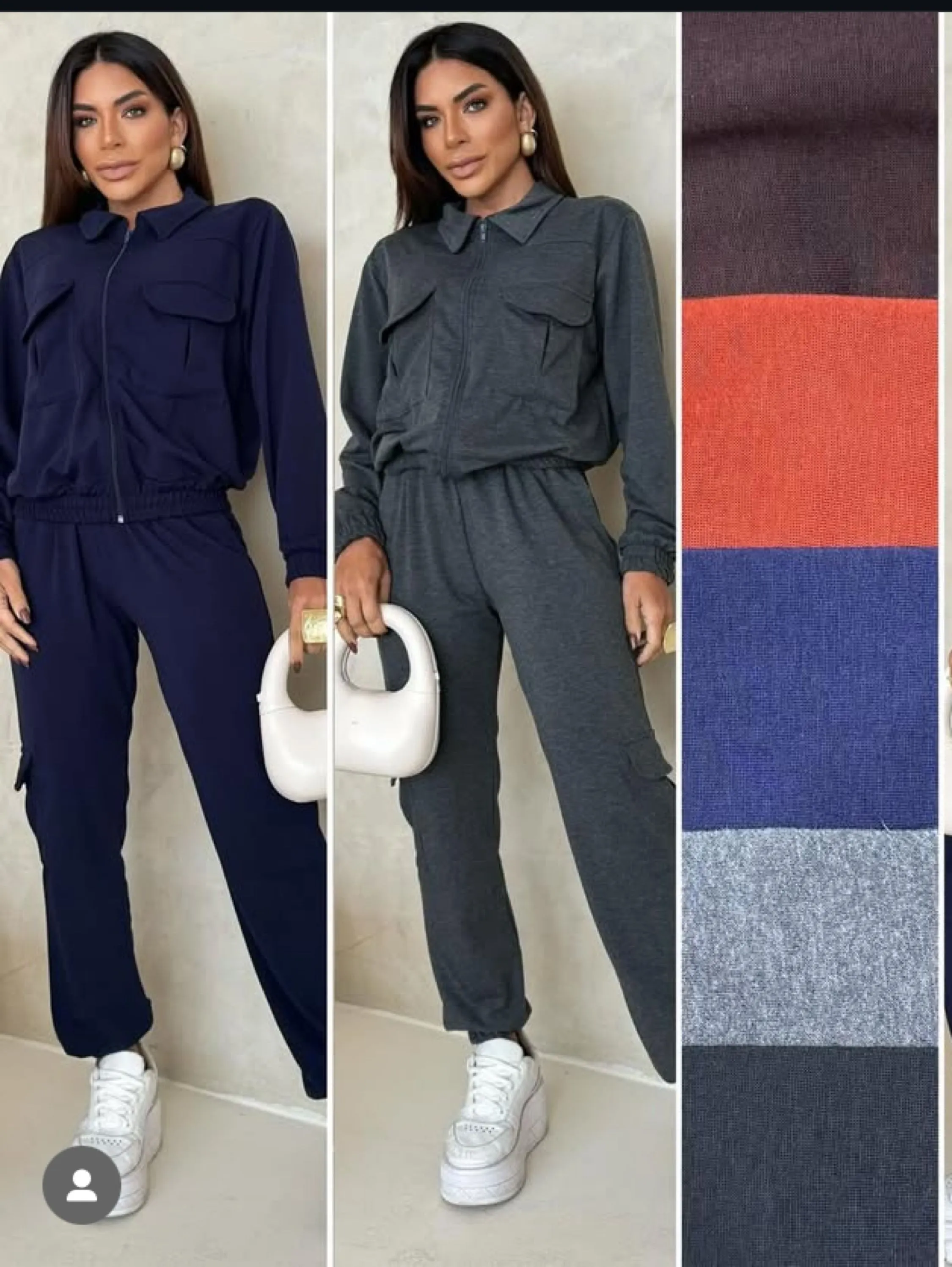 Conjunto de calça e jaquetinha tecido Moletinho