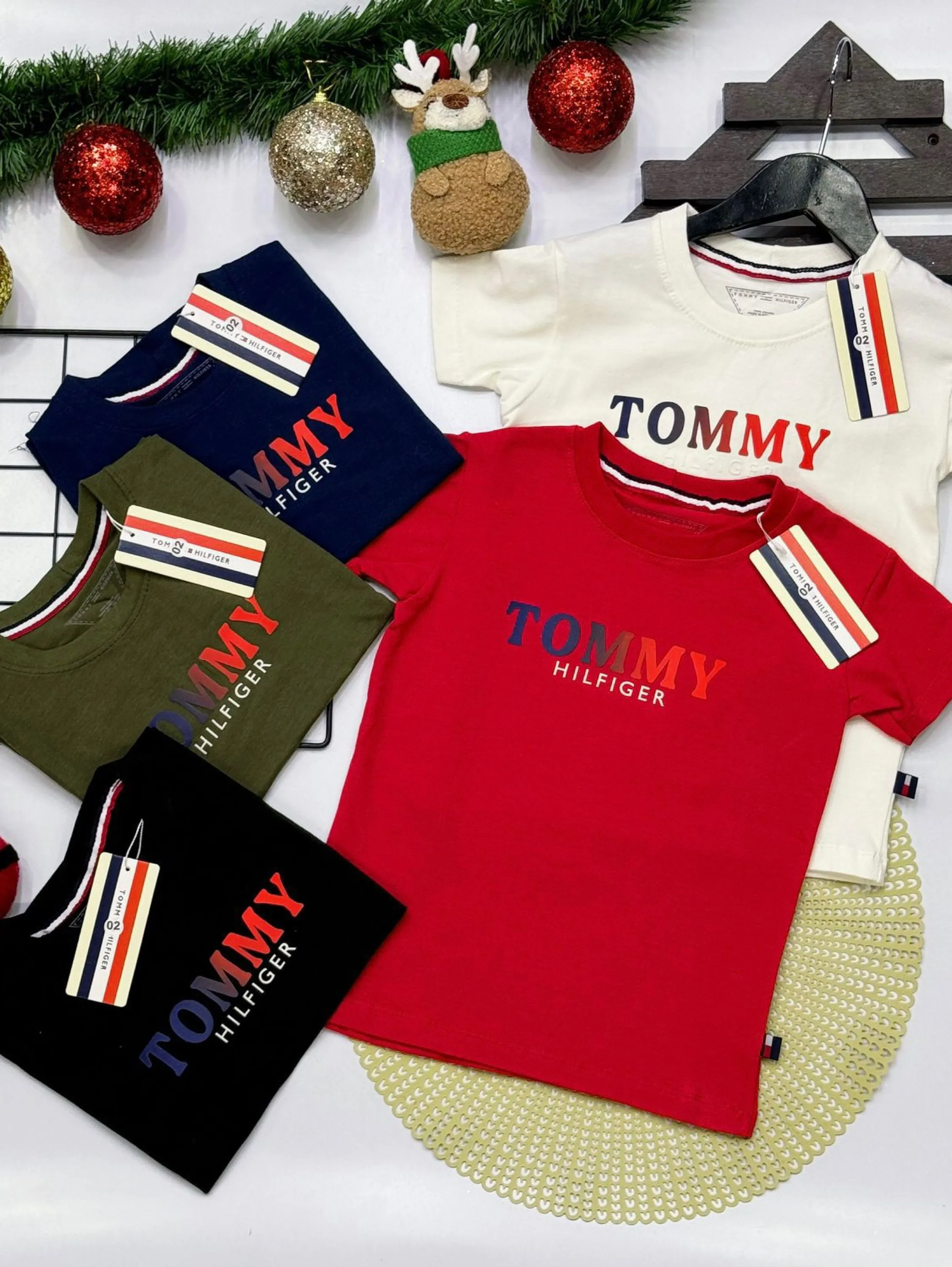 Camiseta Tommy infantil/juvenil malha peruana