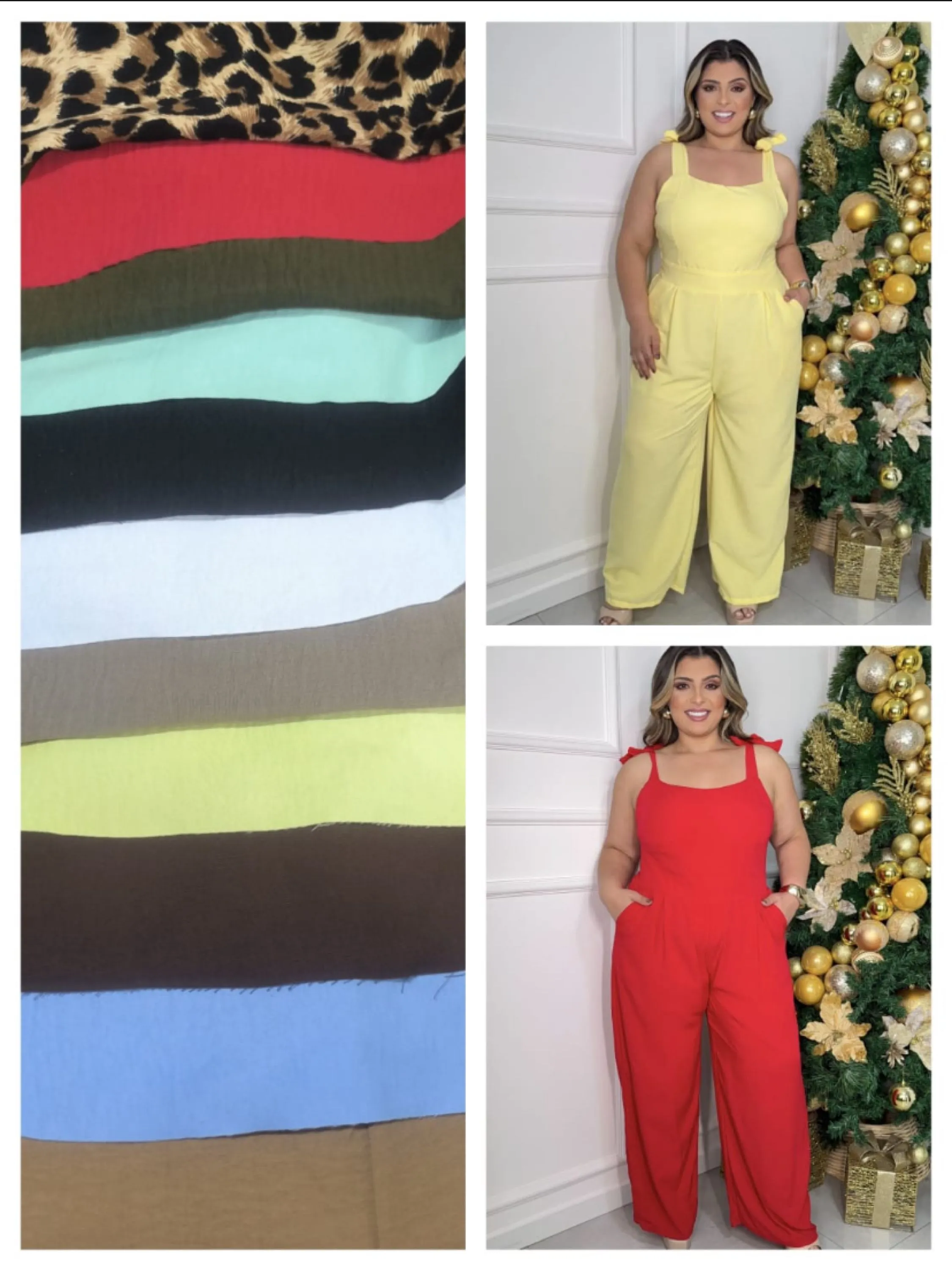 Macacão Luzia pantalona com bolsos funcionais