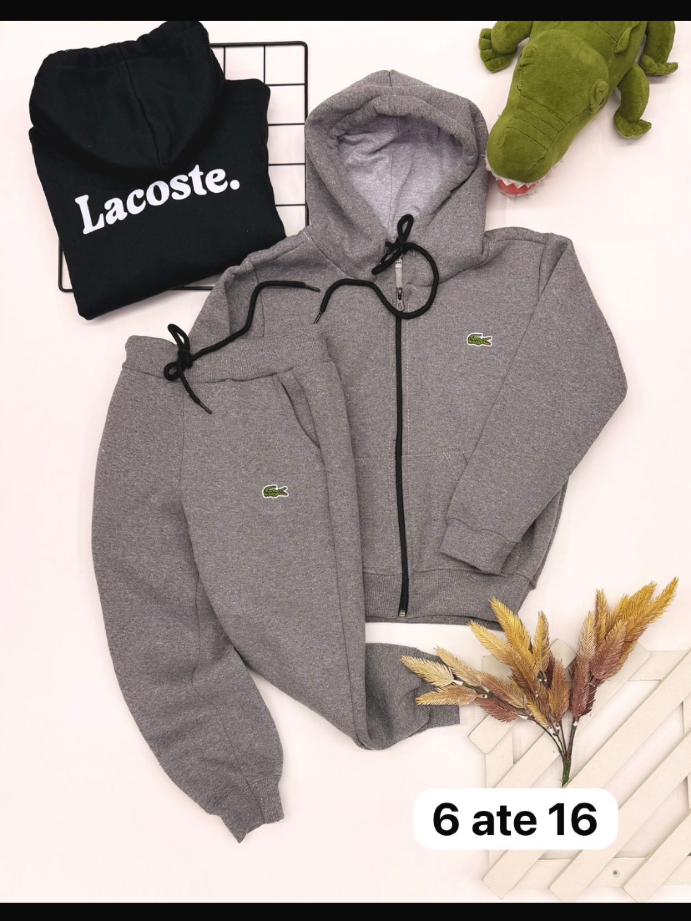 Conjunto de moletom Lacoste infantil /juvenil