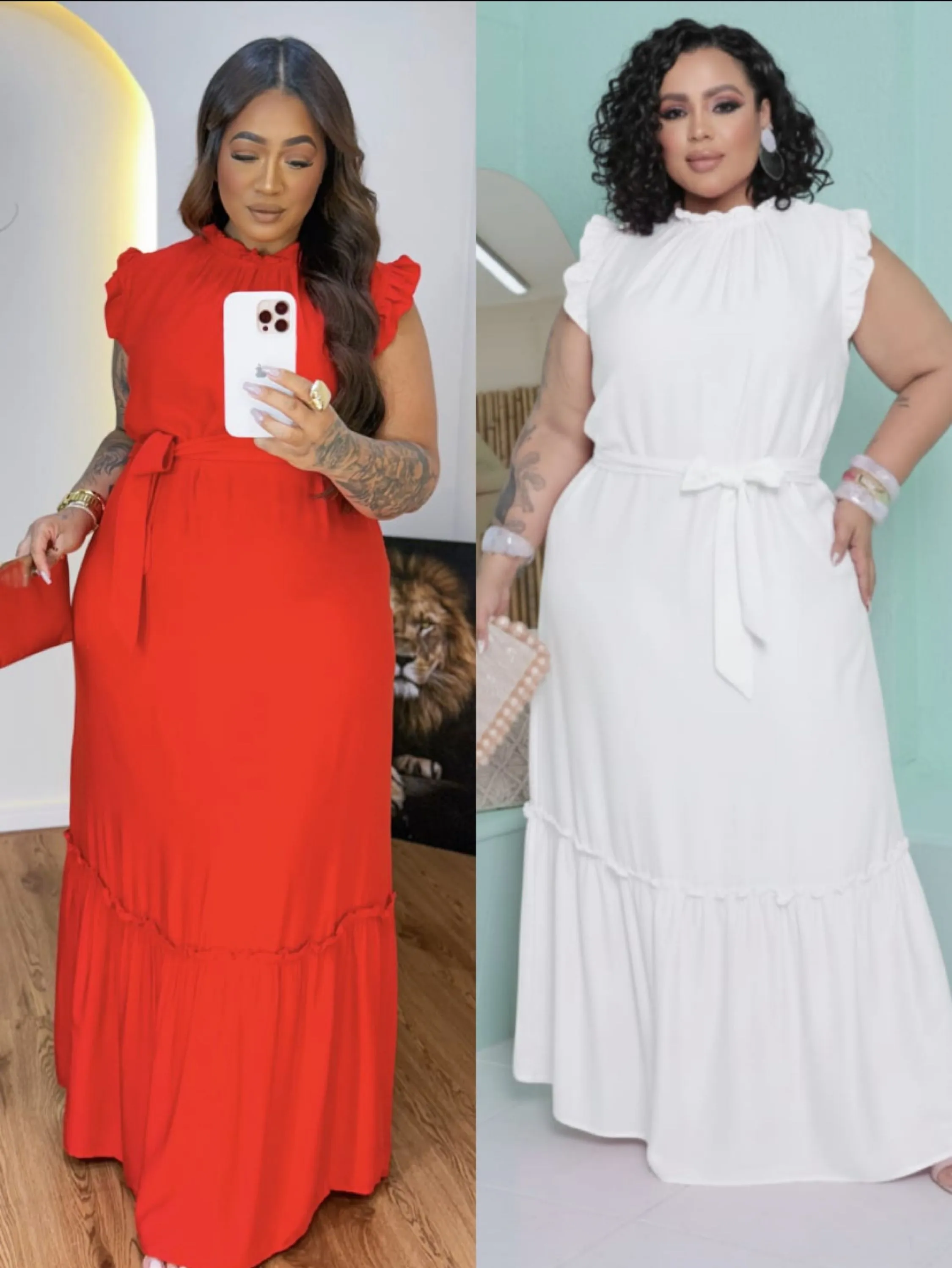 Vestido Rafaela longo plus size tecido viscose sarjada