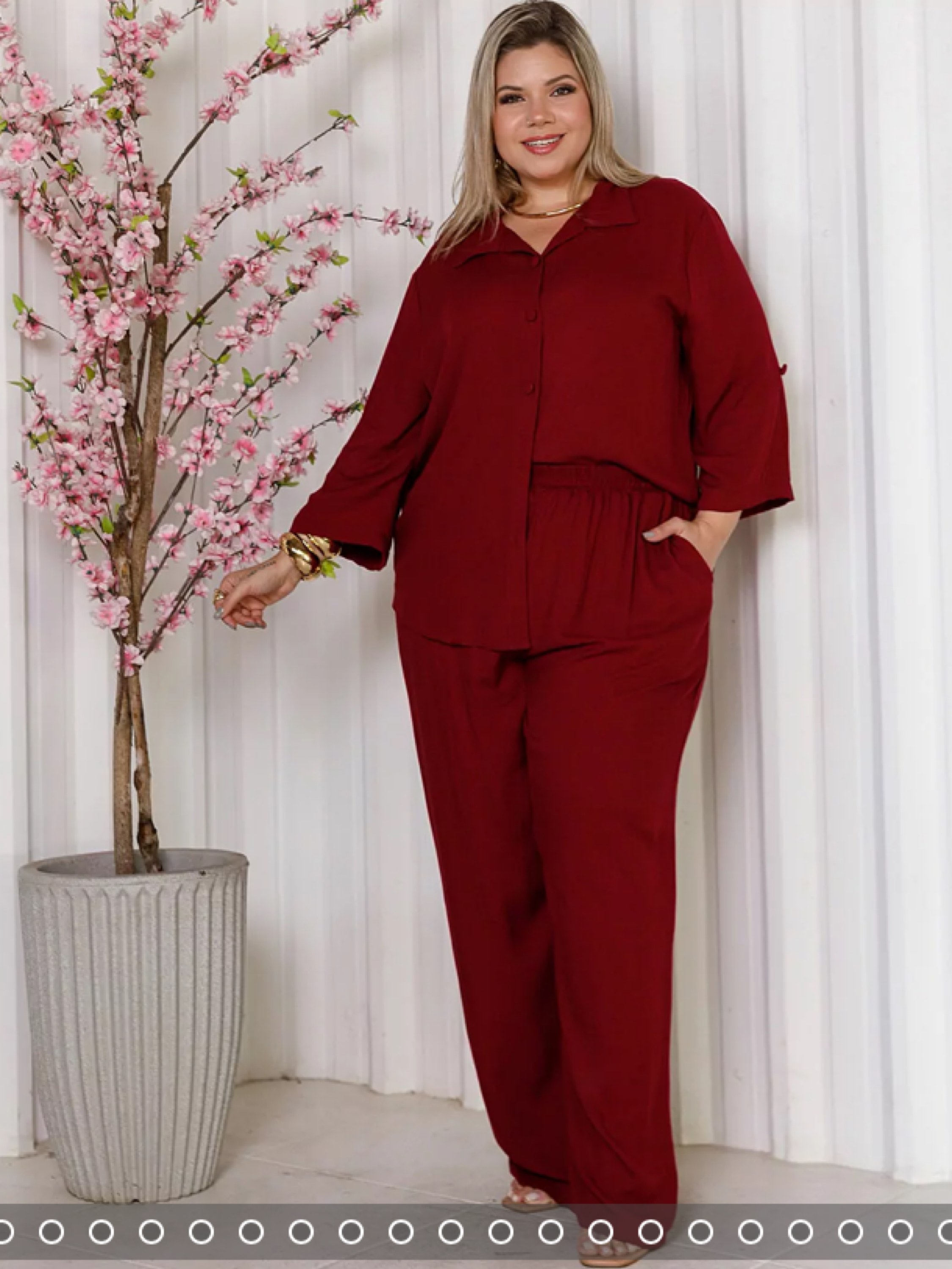 Conjunto Laura Plus size calça e camisa