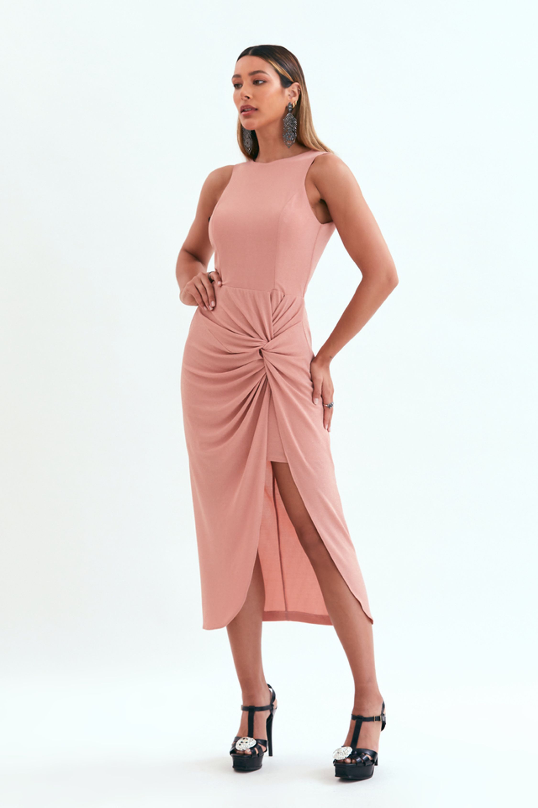 Vestido Nix Midi Rose