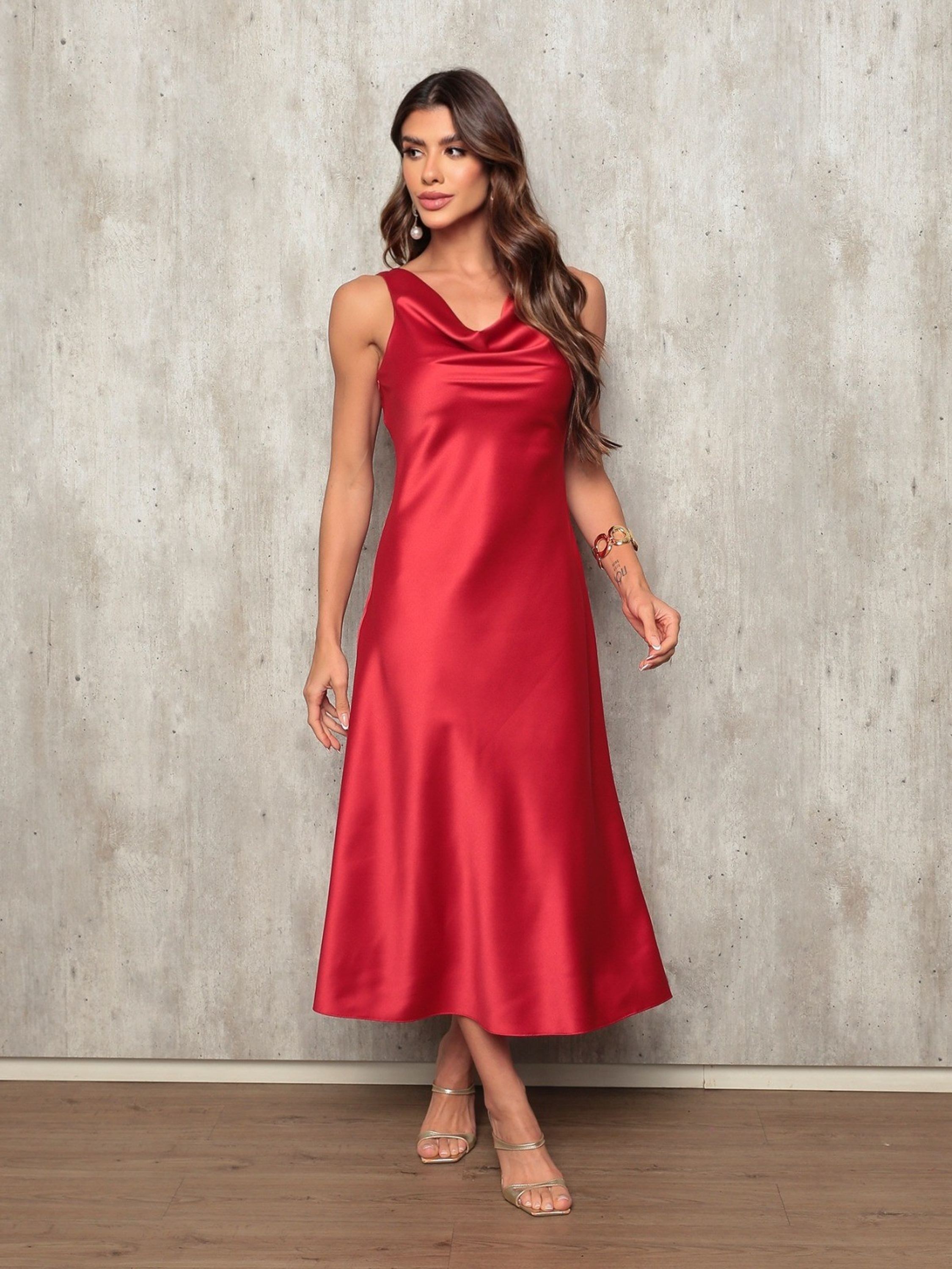 Vestido Midi Gola boba #176