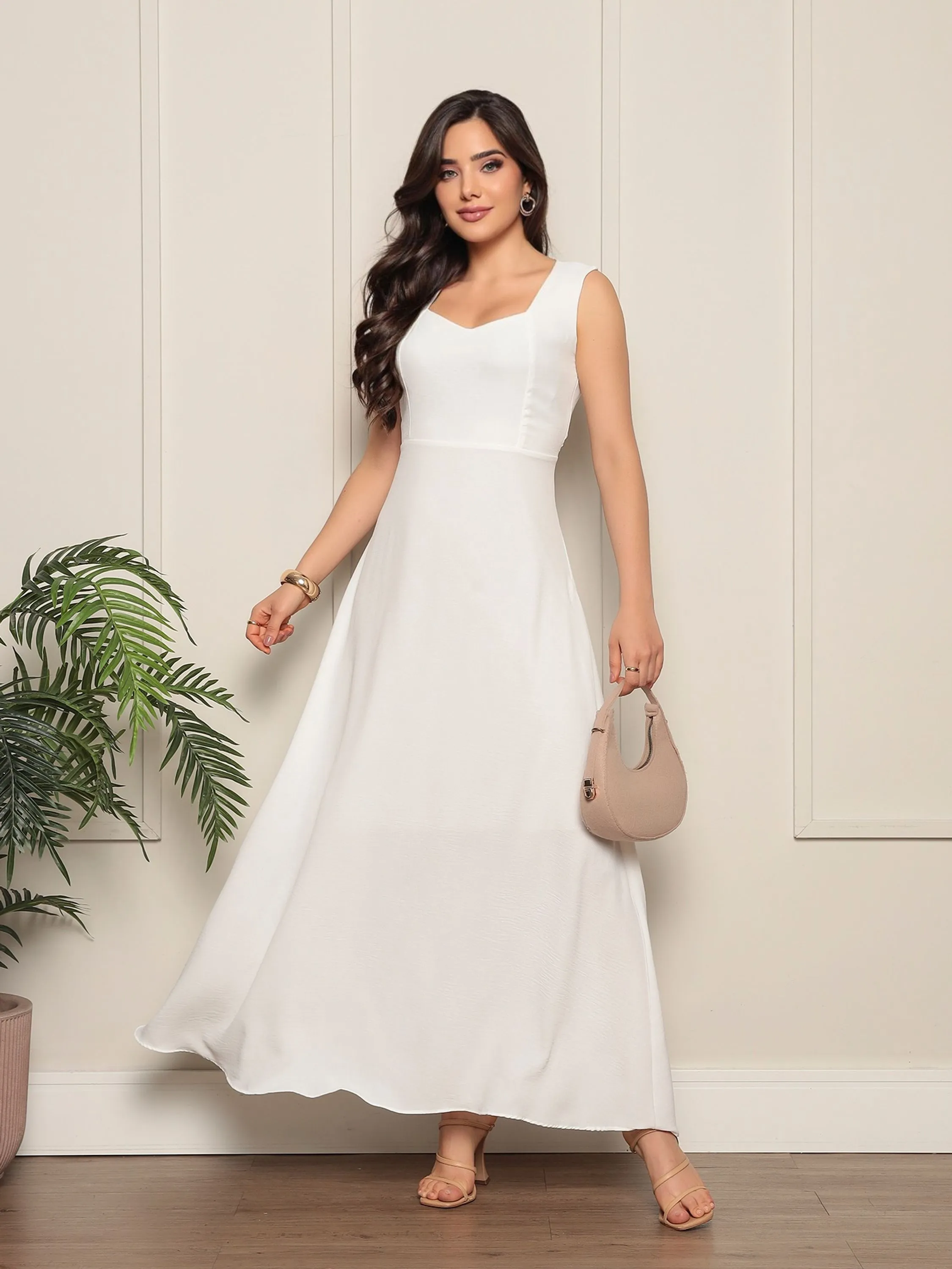 Vestido Longo Feminino - Tecido Duna #5715