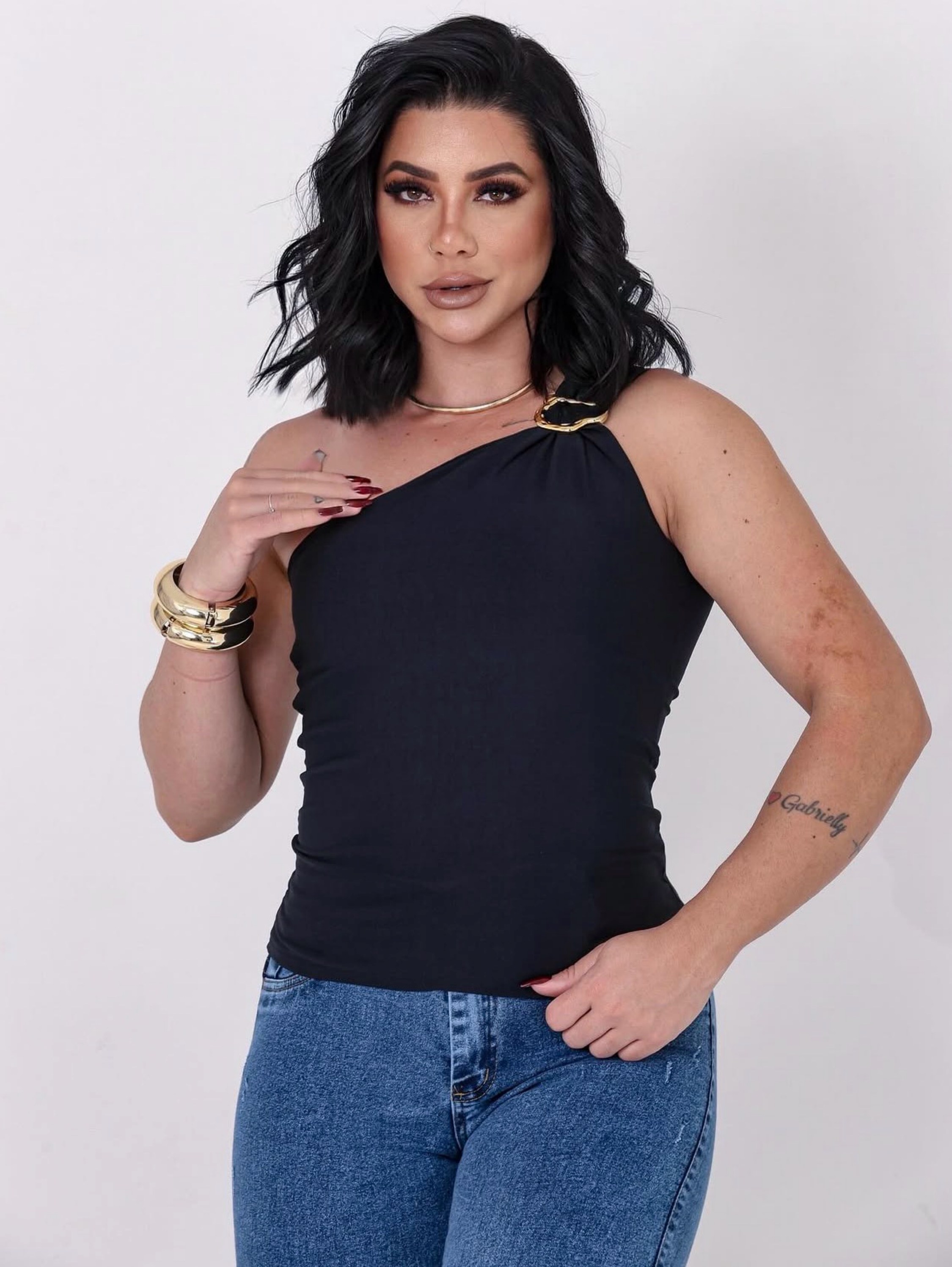 Blusa mula manca fivela