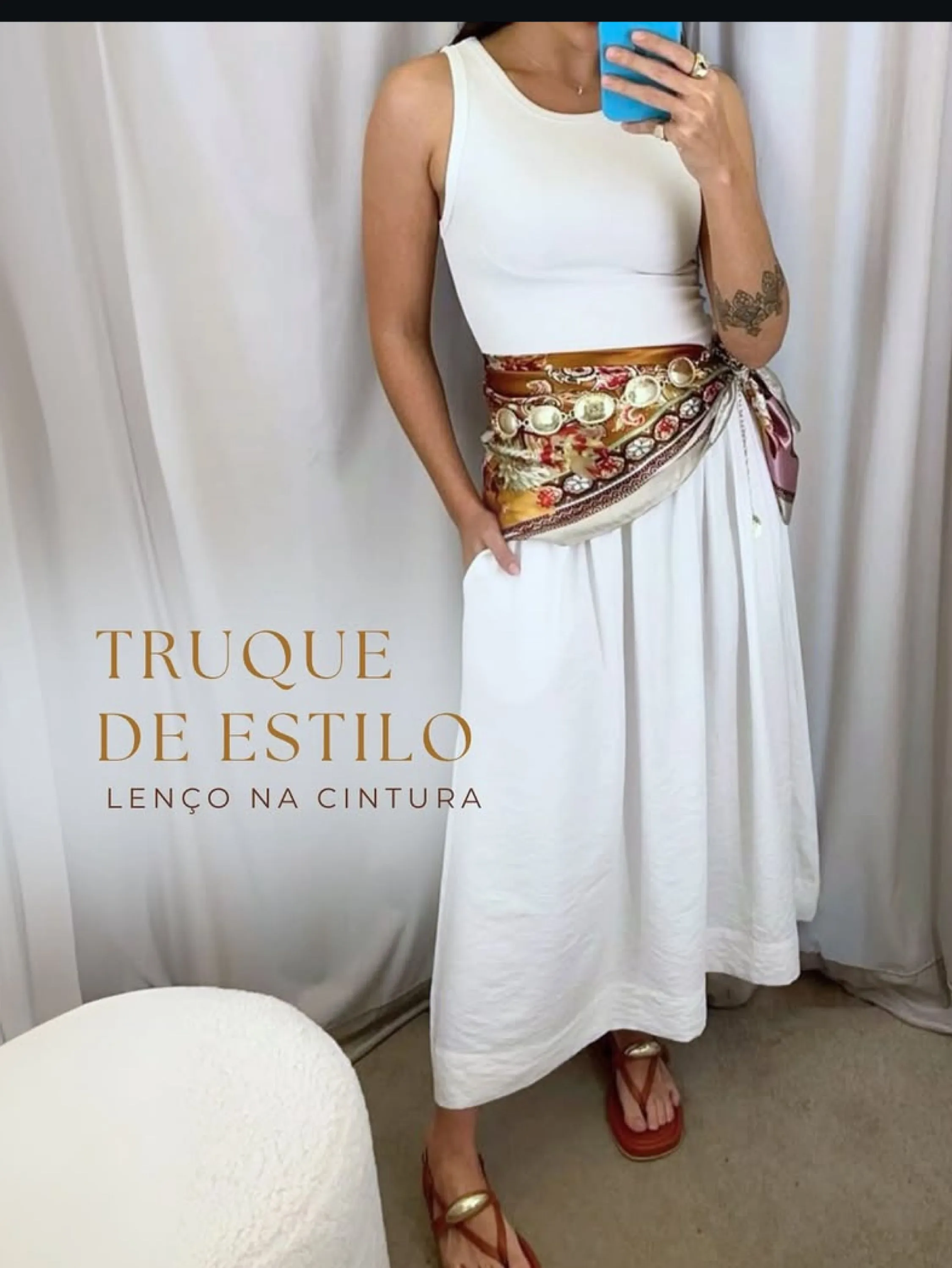 Lenço Cetim Estampado