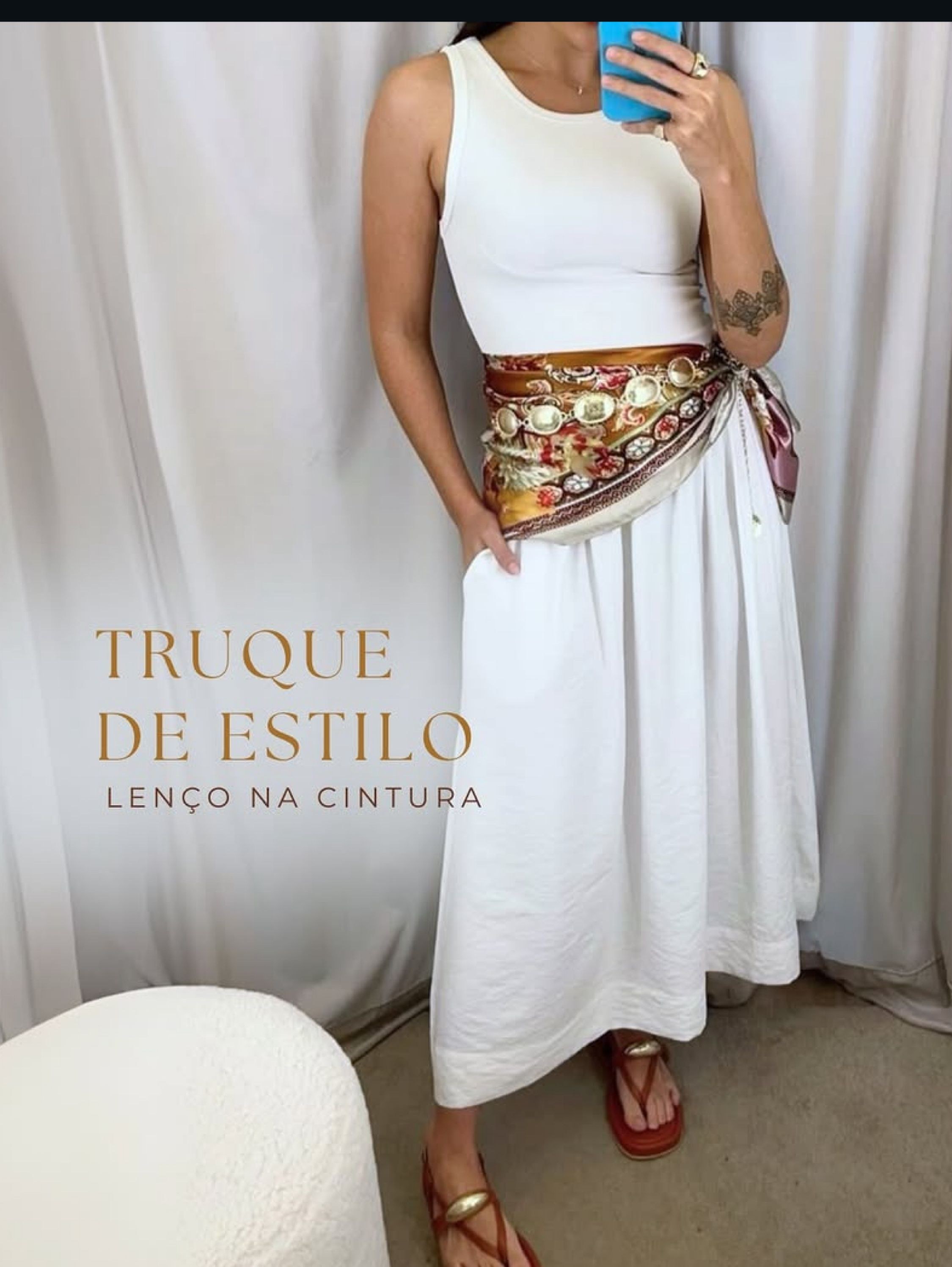 Lenço Cetim Estampado