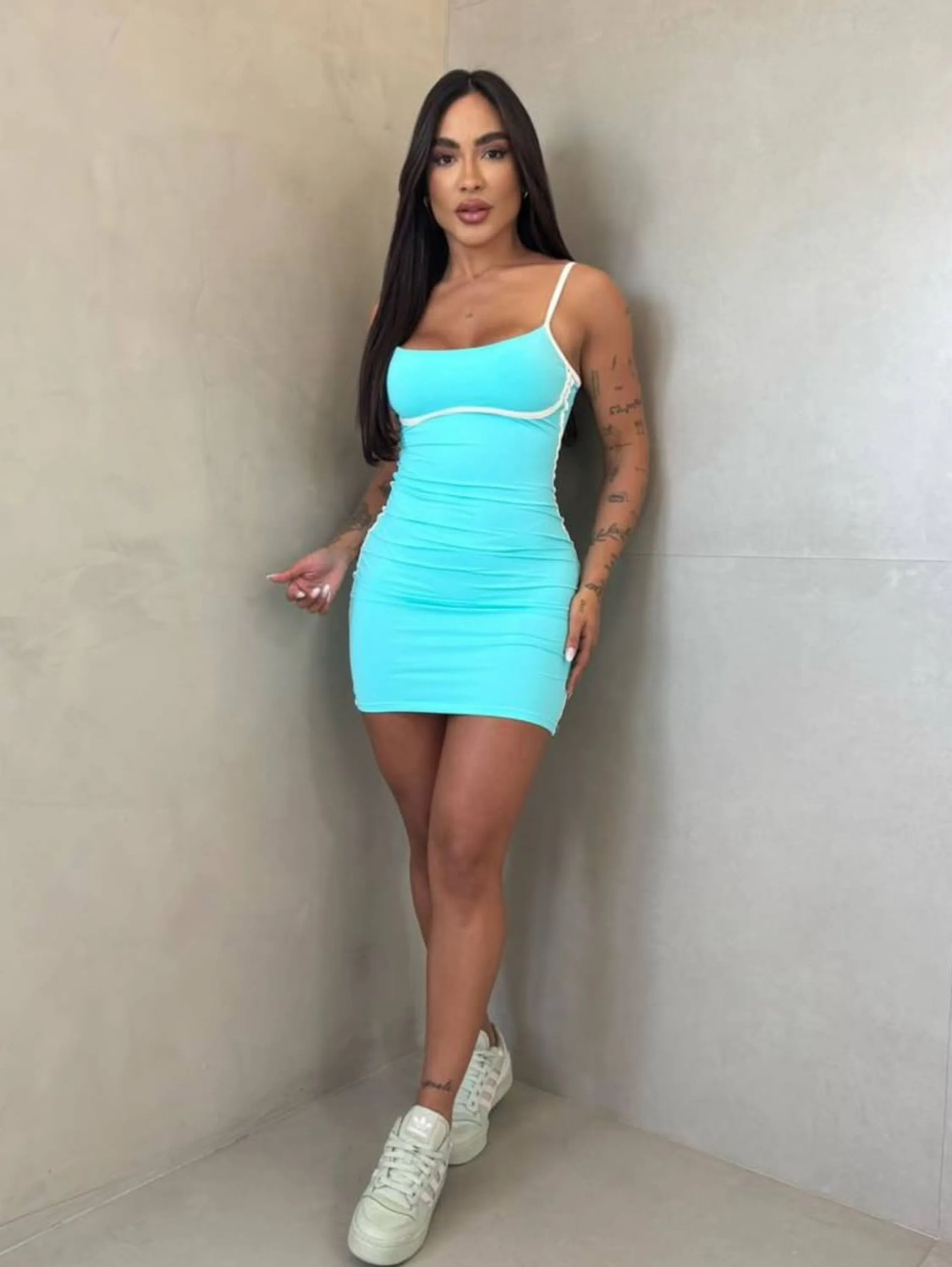 Vestido bicolor