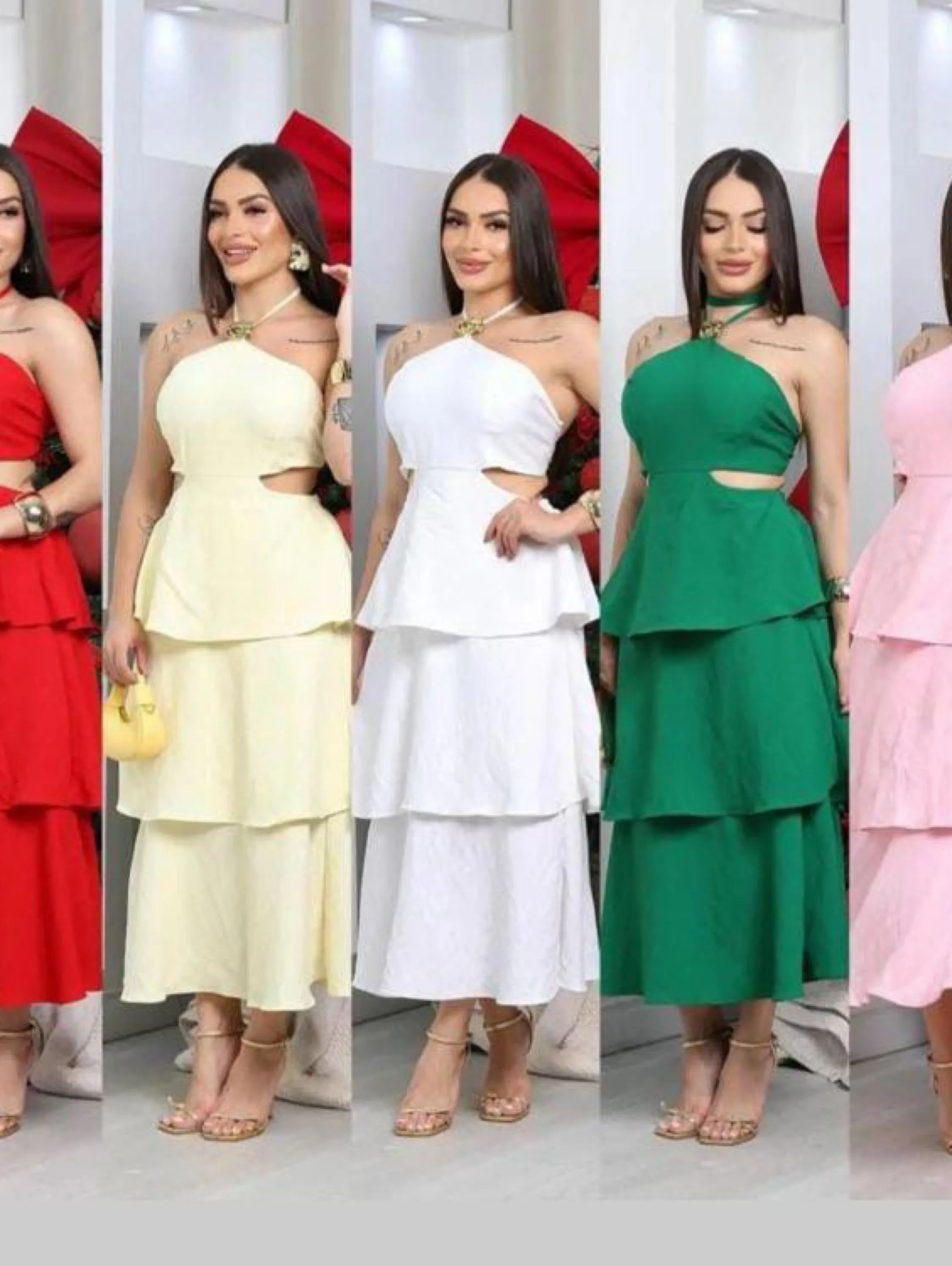 Vestido Sensorial Longo Babado