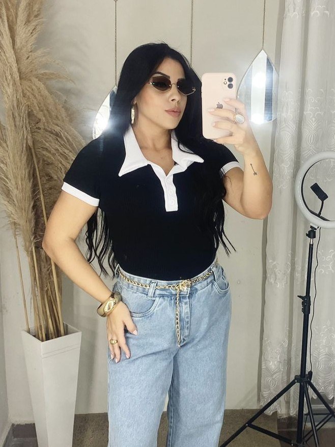 Camisa Polo Bicolor
