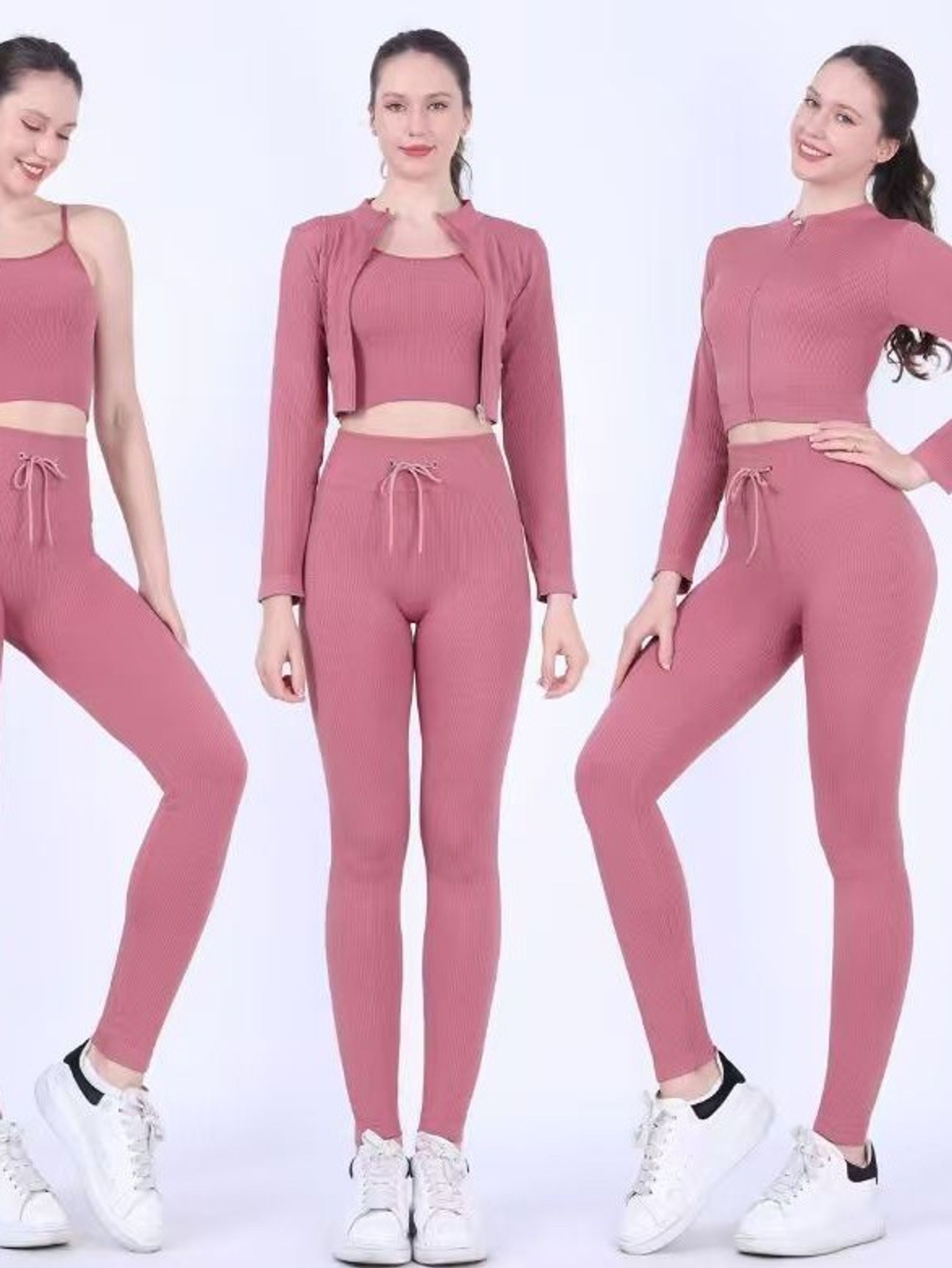 Conjunto 3 peças casaco curto