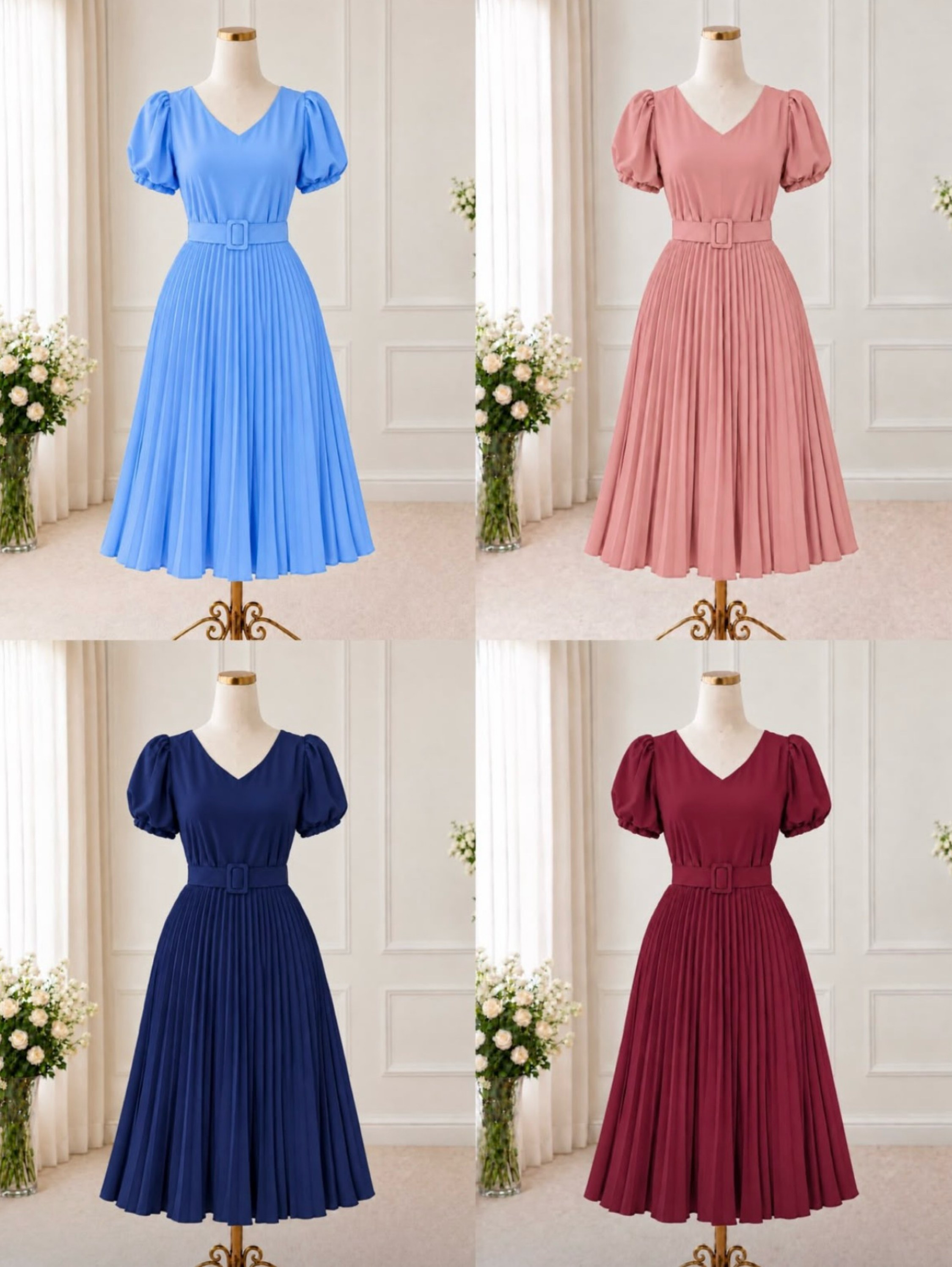 Vestido gola v
