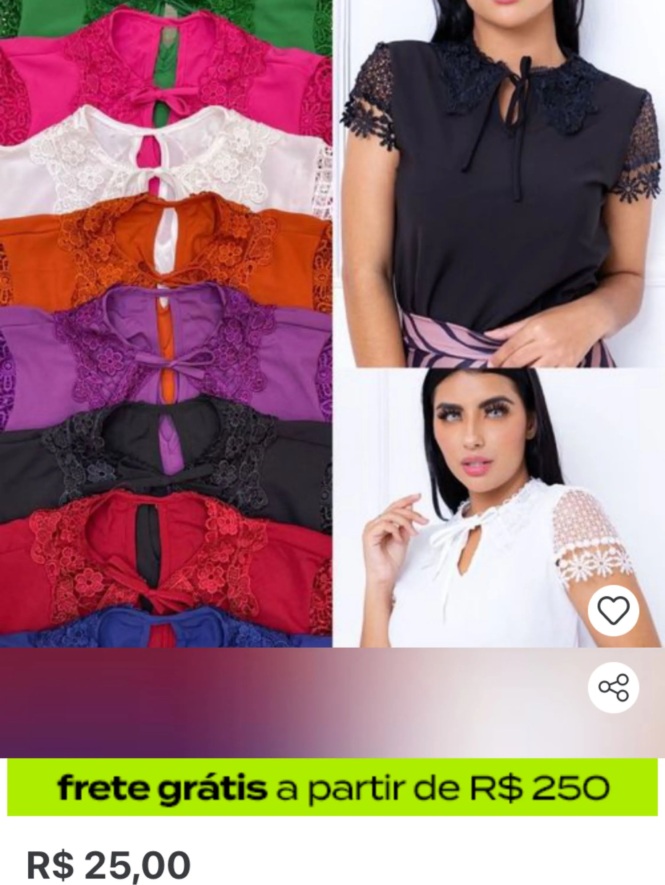 Blusa romântica