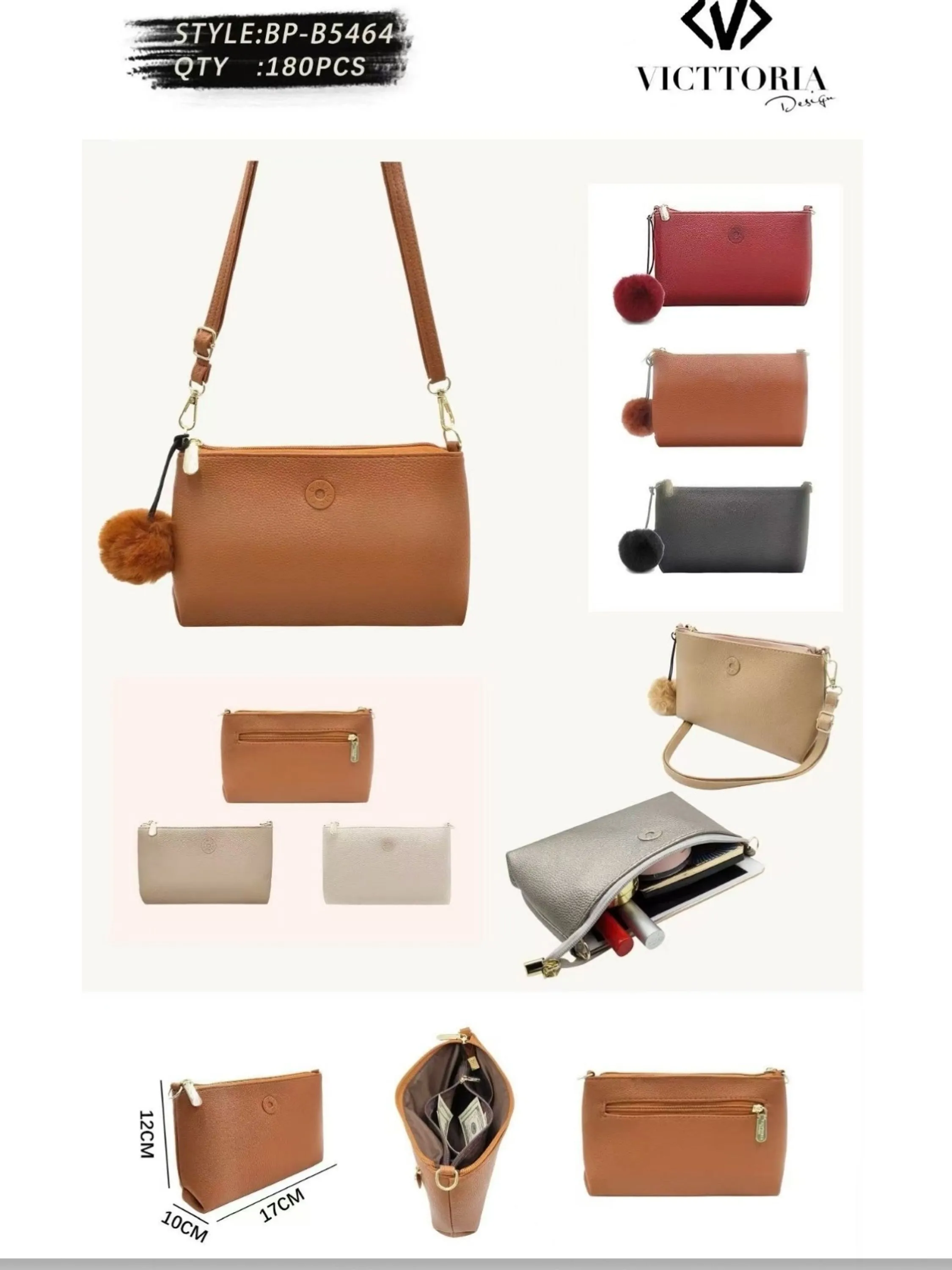 bolsa feminina com pompom（B5464）