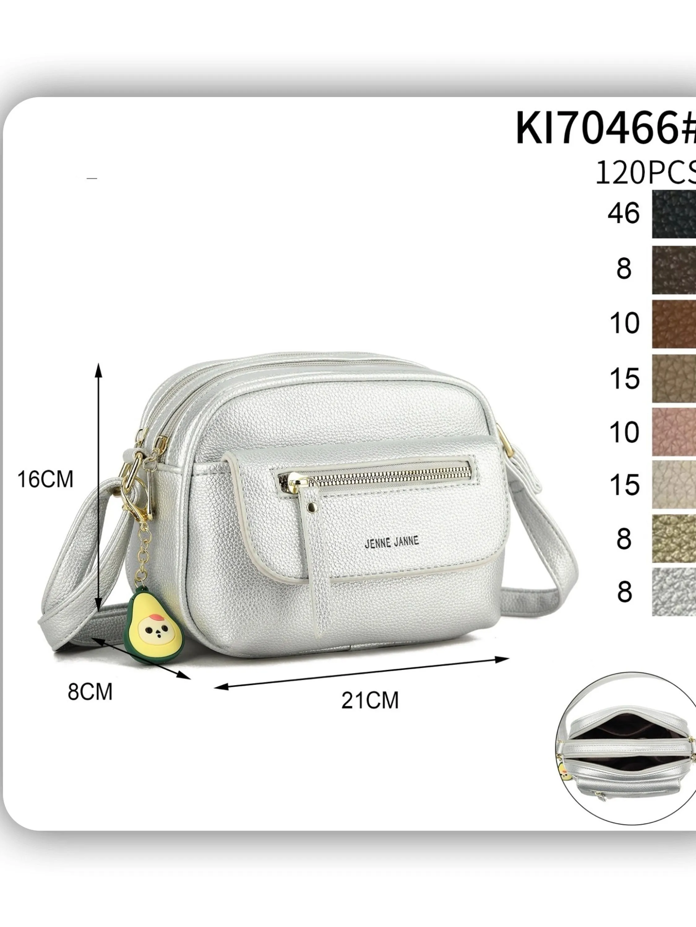 bolsa femenina com pompom(K170466)