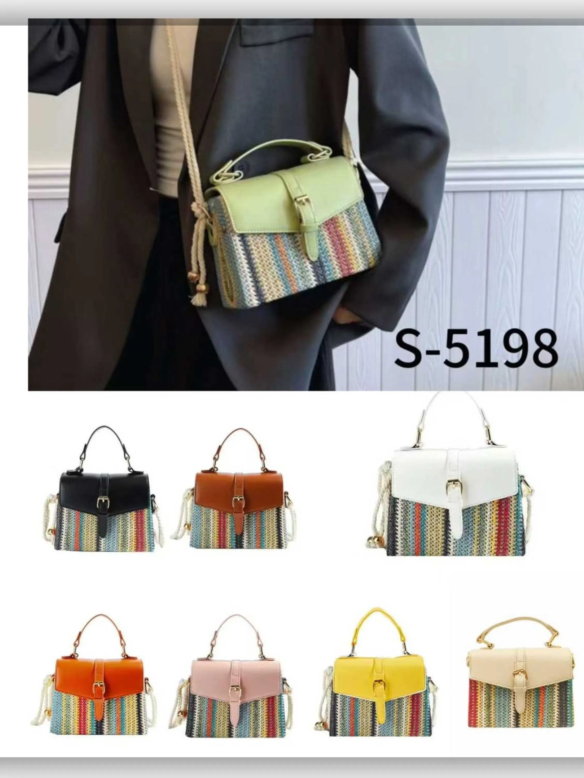 bolsa de praia feminina（S5198）