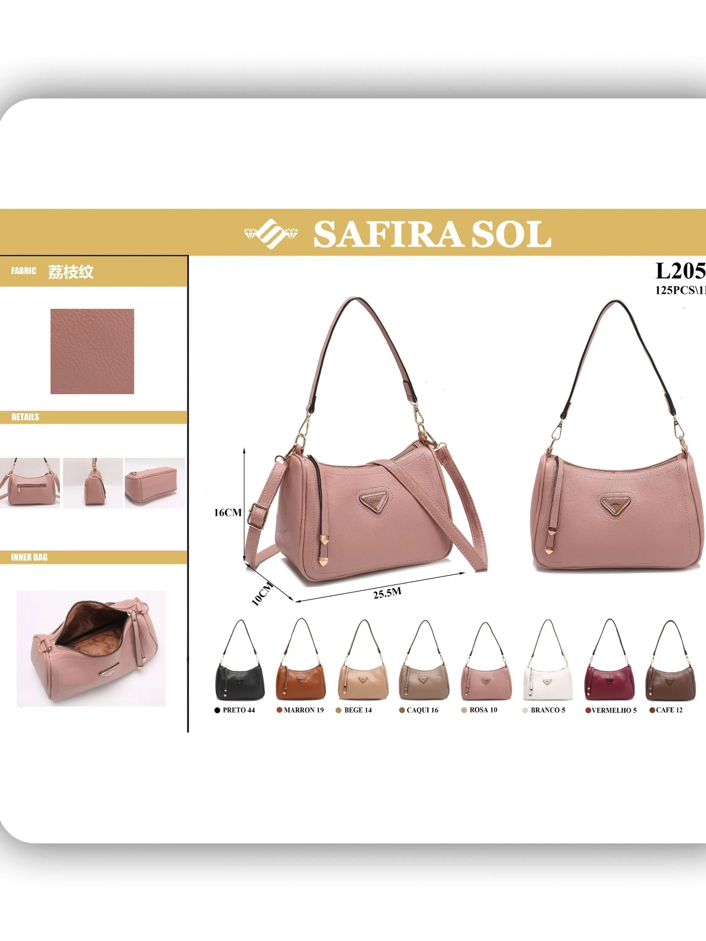 bolsa meia lua feminina(L20542)