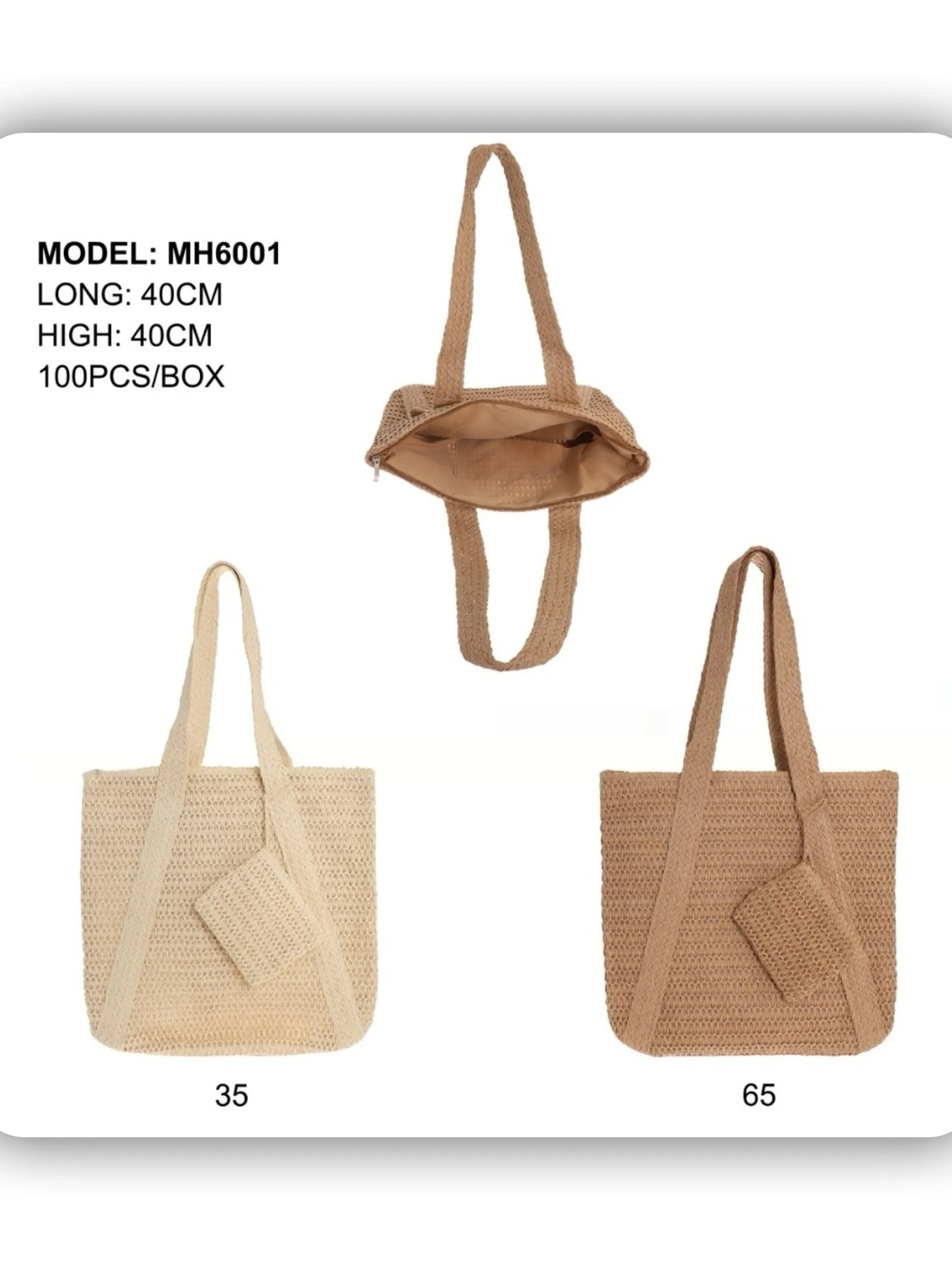 Bolsa de praia feminina（MH6001）