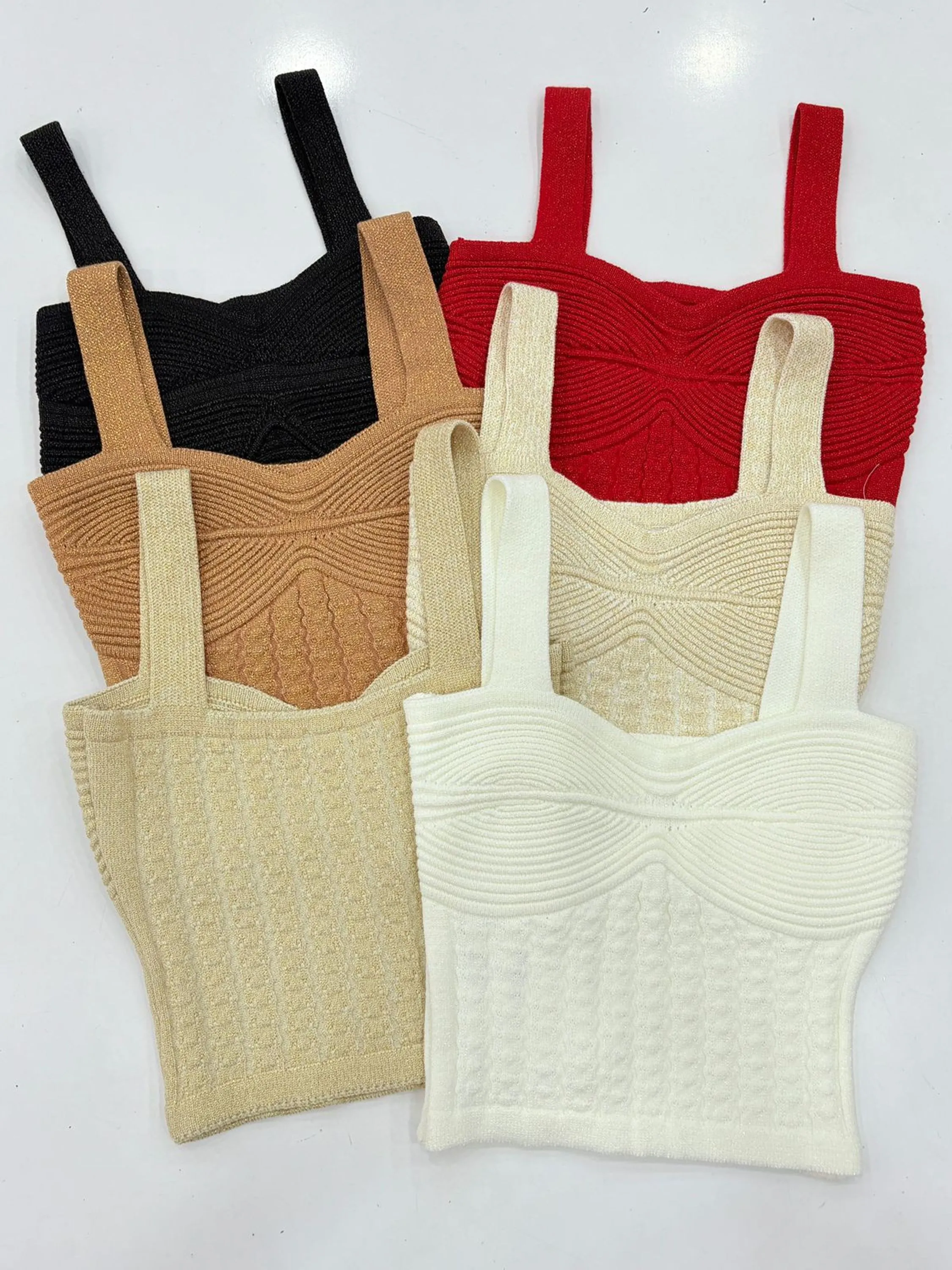 Regata com lurex brilho tricô modal