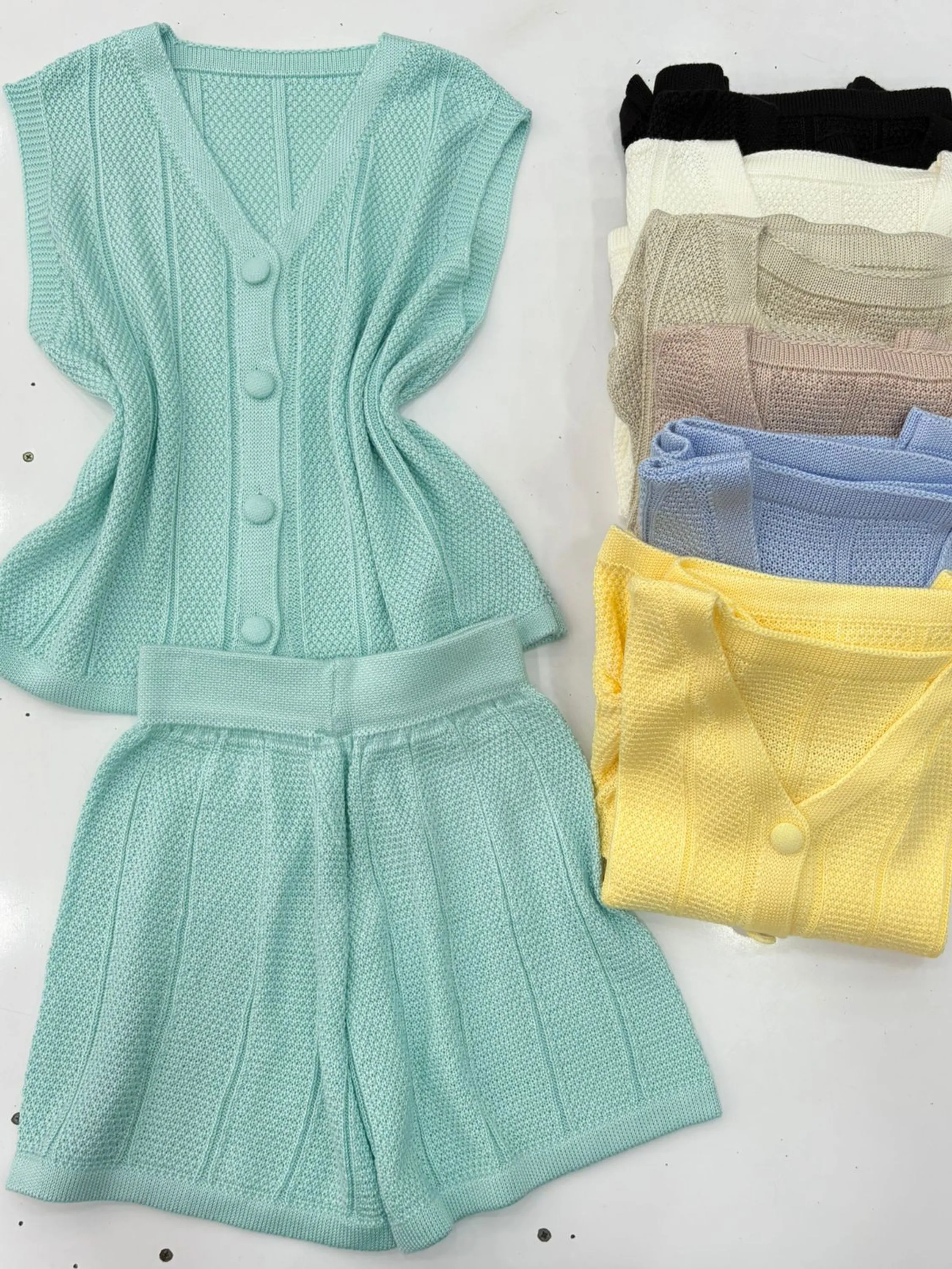 Conjunto de colete e short trico modal