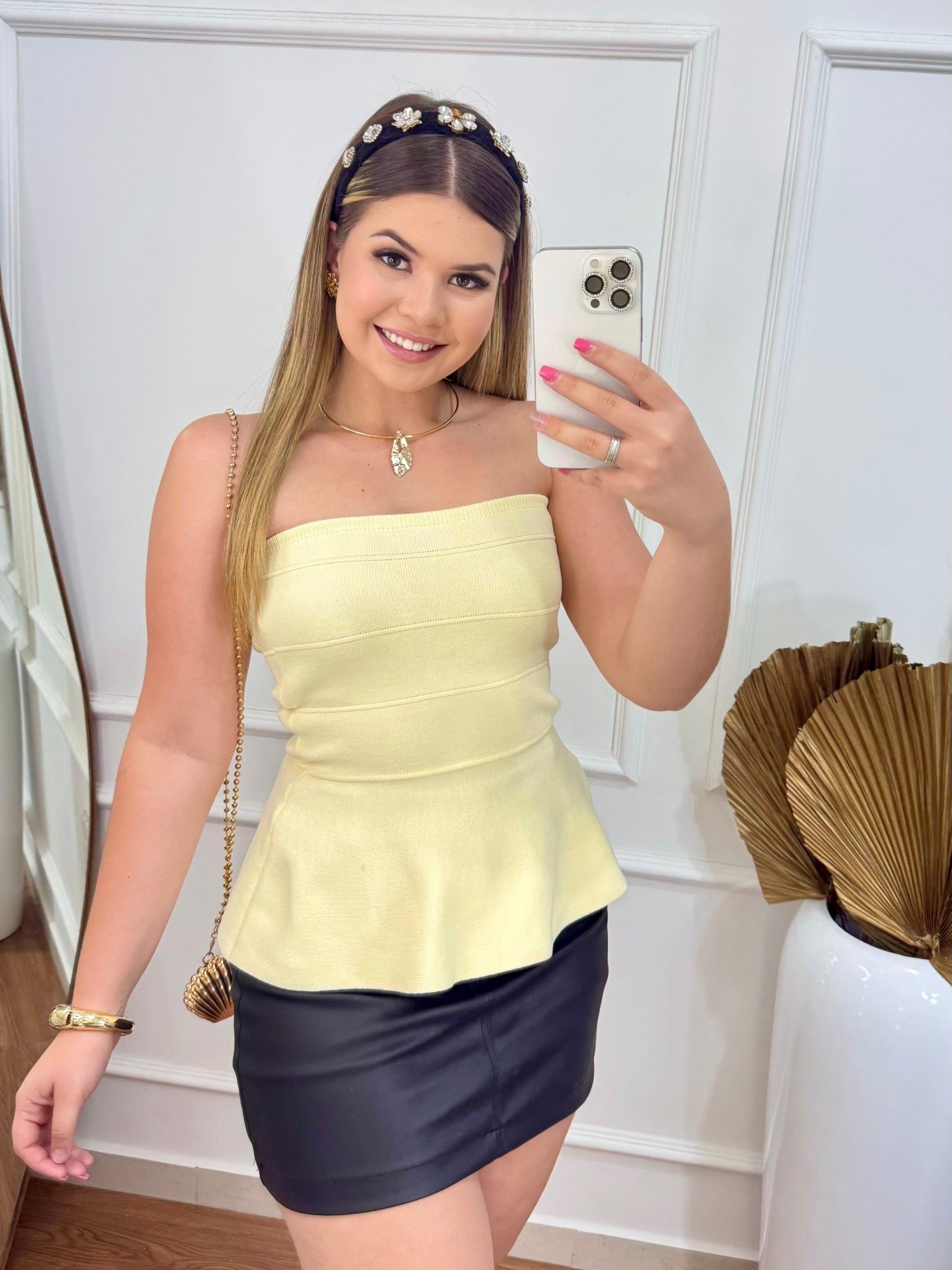 Regata peplum tomara que caia trico modal