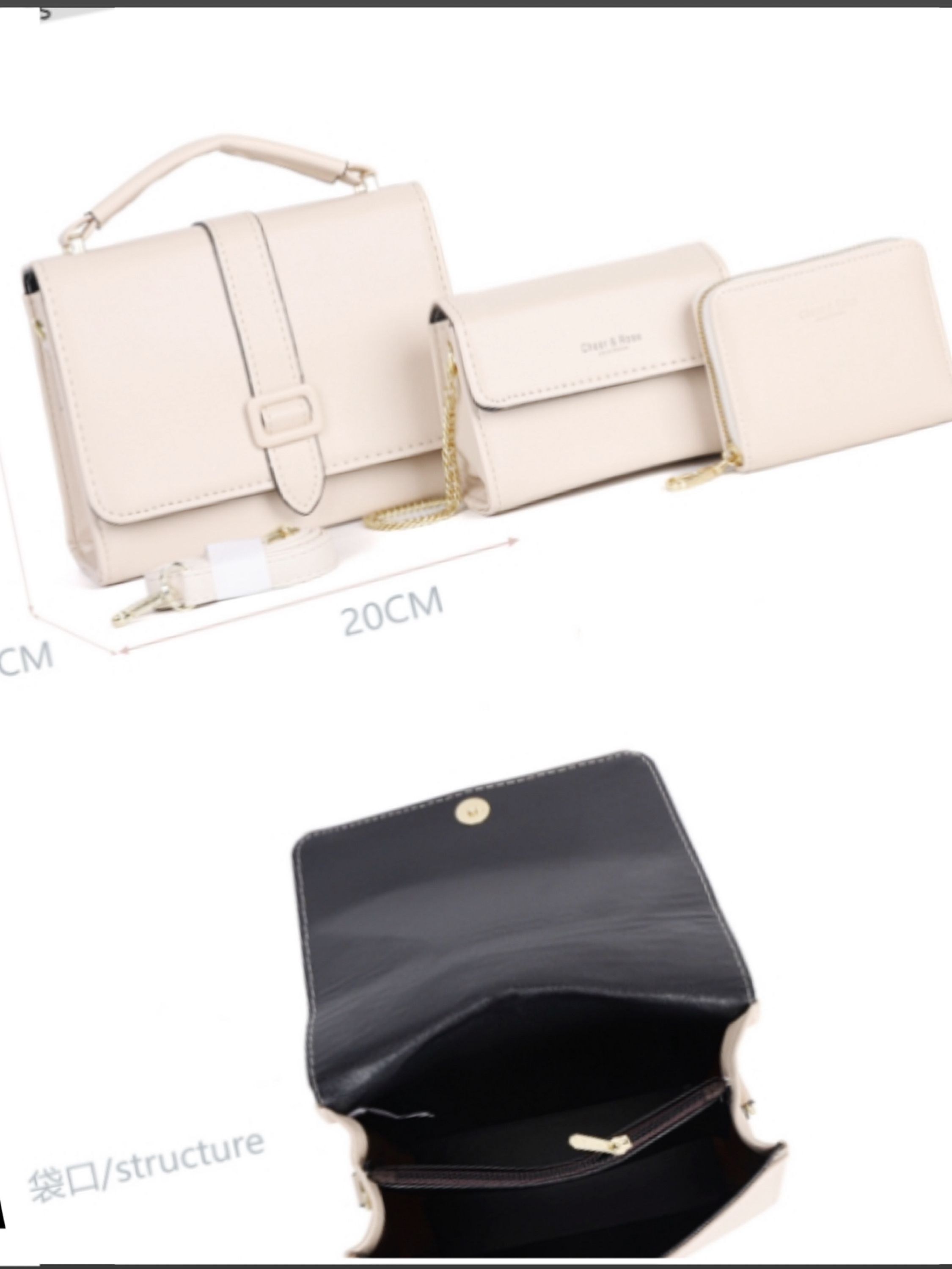 Bolsa com três peça 1528