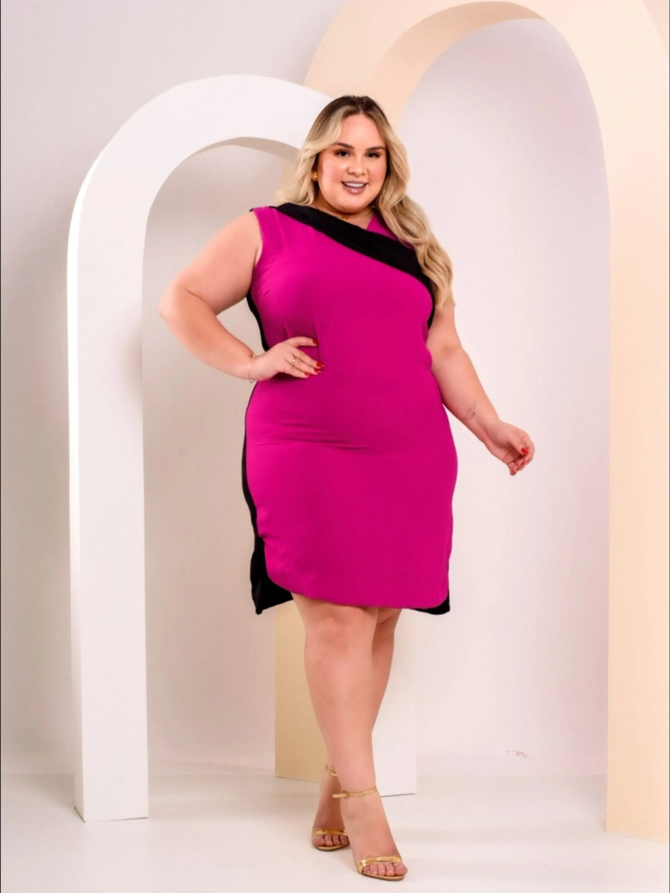 Vestido feminino plus size