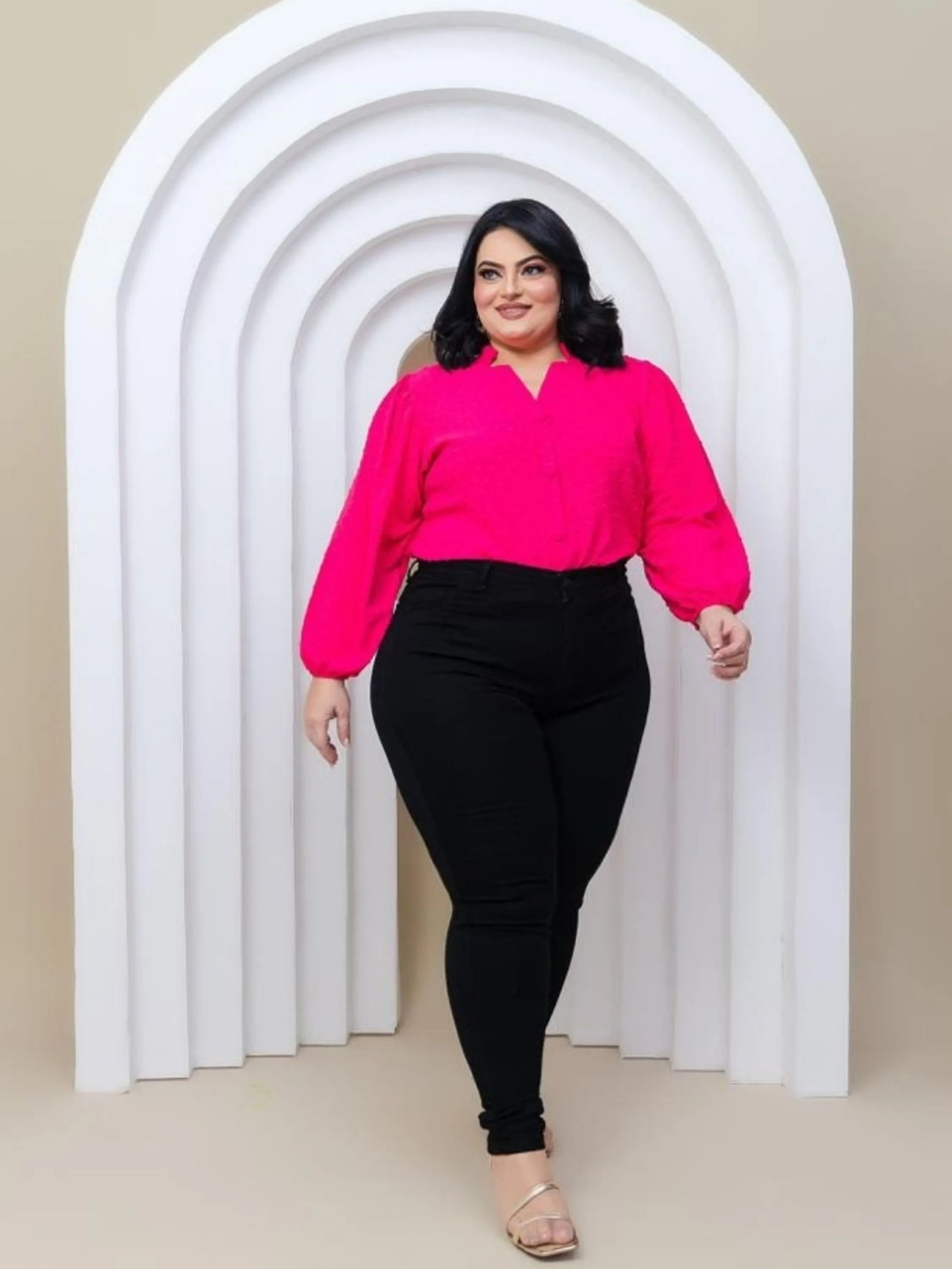 Calça feminina plus size Lycra