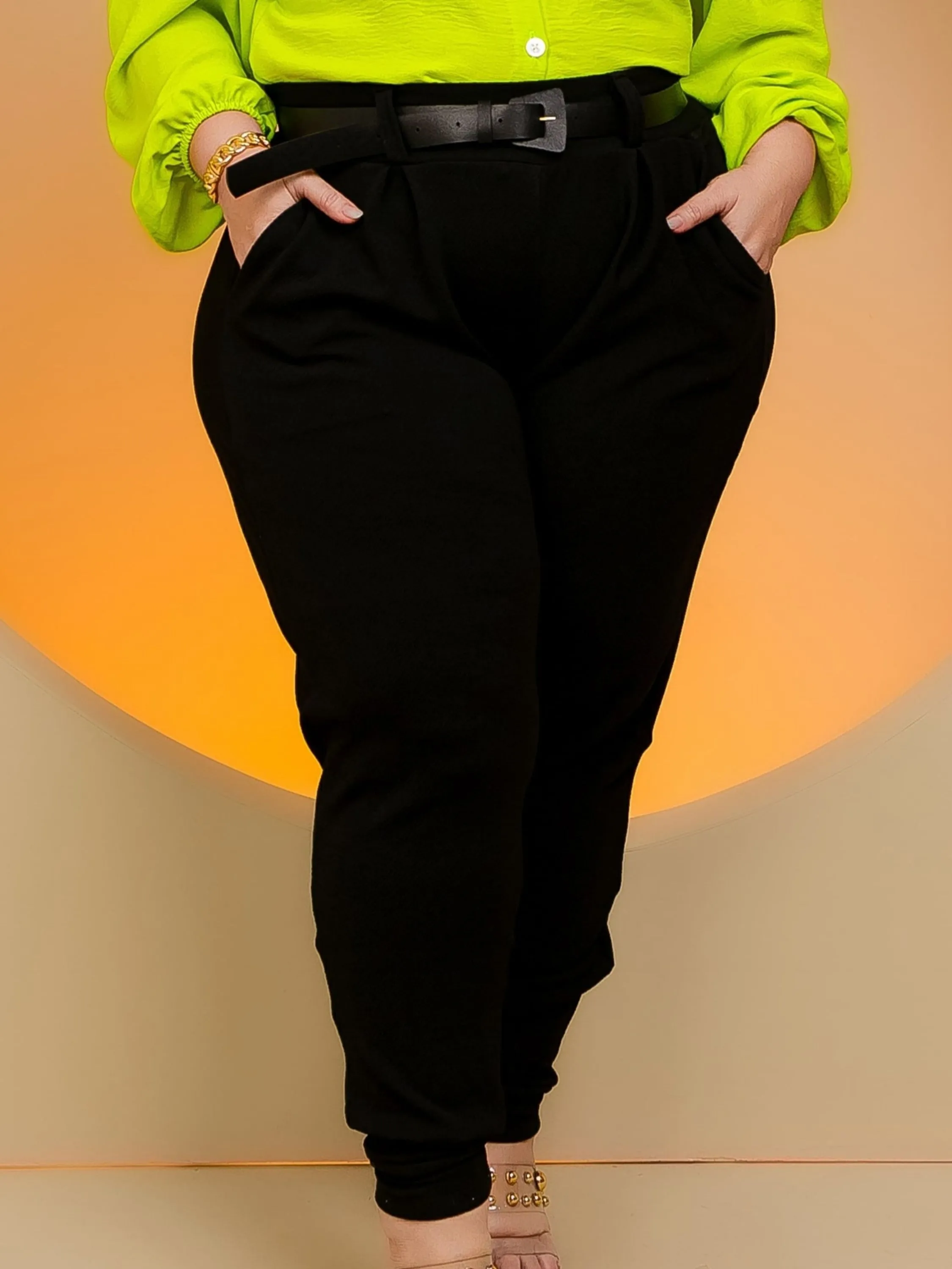 Calça + Cinto feminina plus size