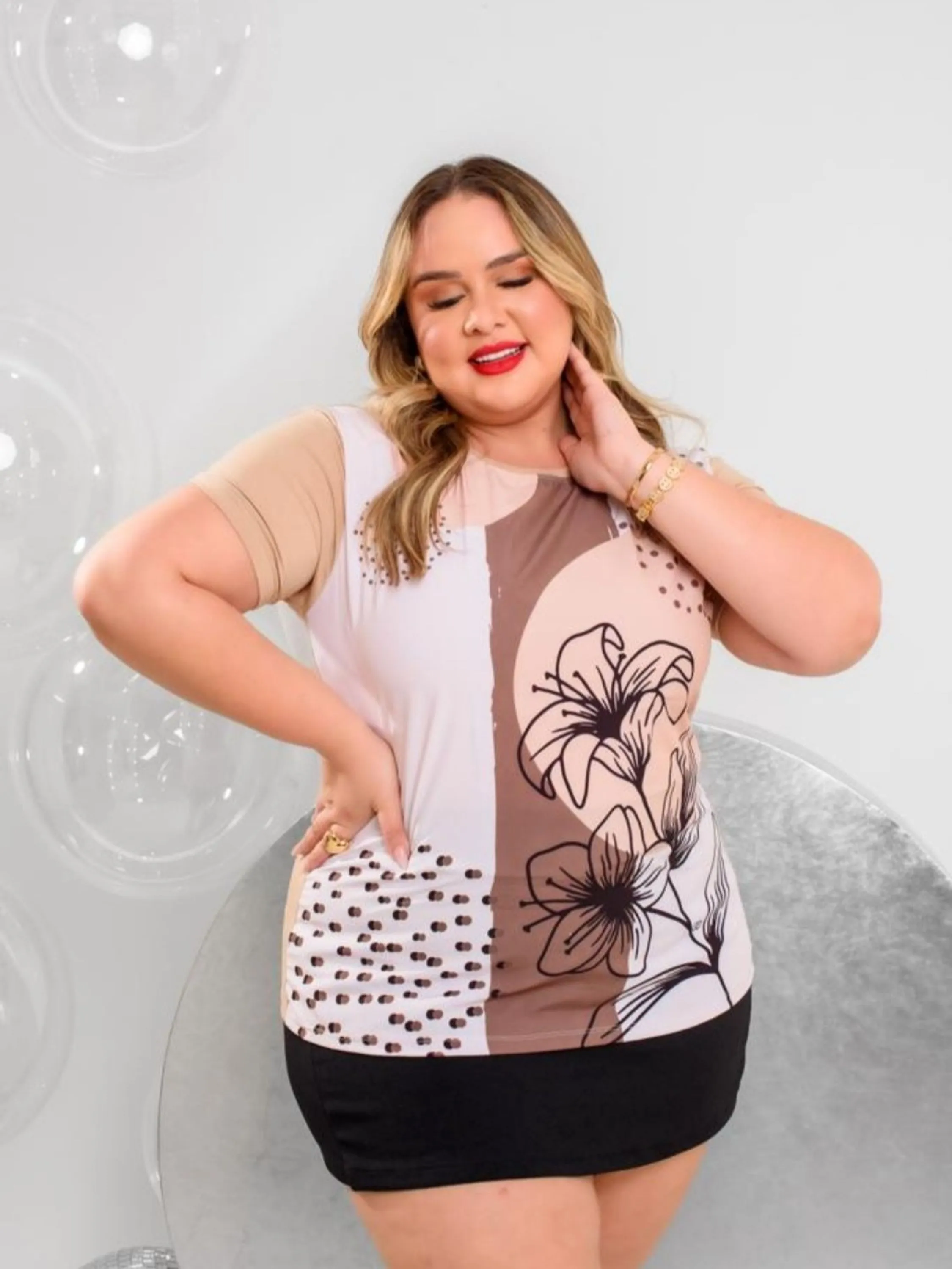 Blusa feminina plus size