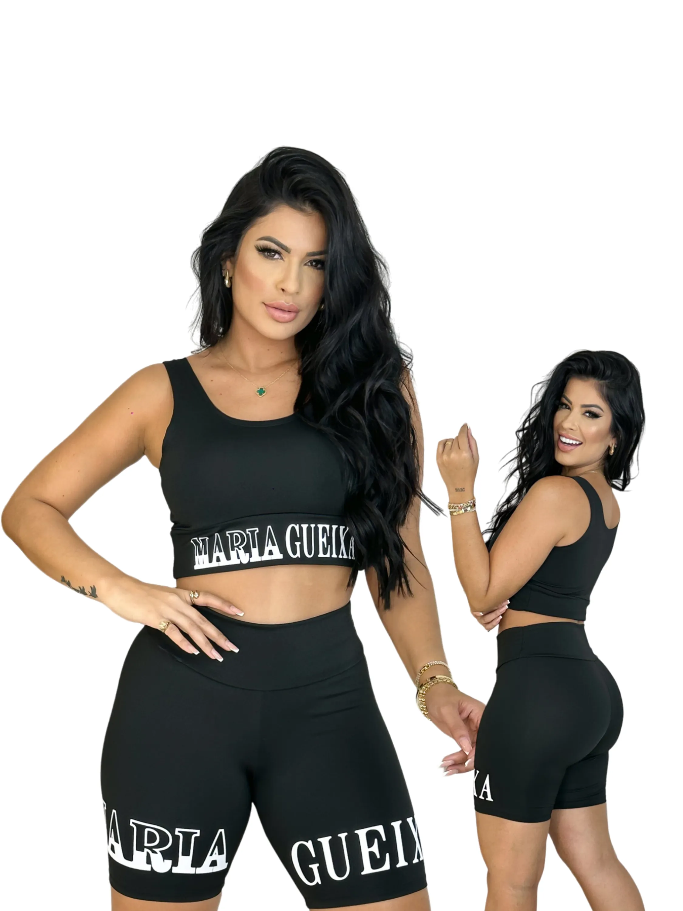 Conjunto Fitness de Academia Multimarcas - Short Legging + Top - Maria Gueixa - Suplex